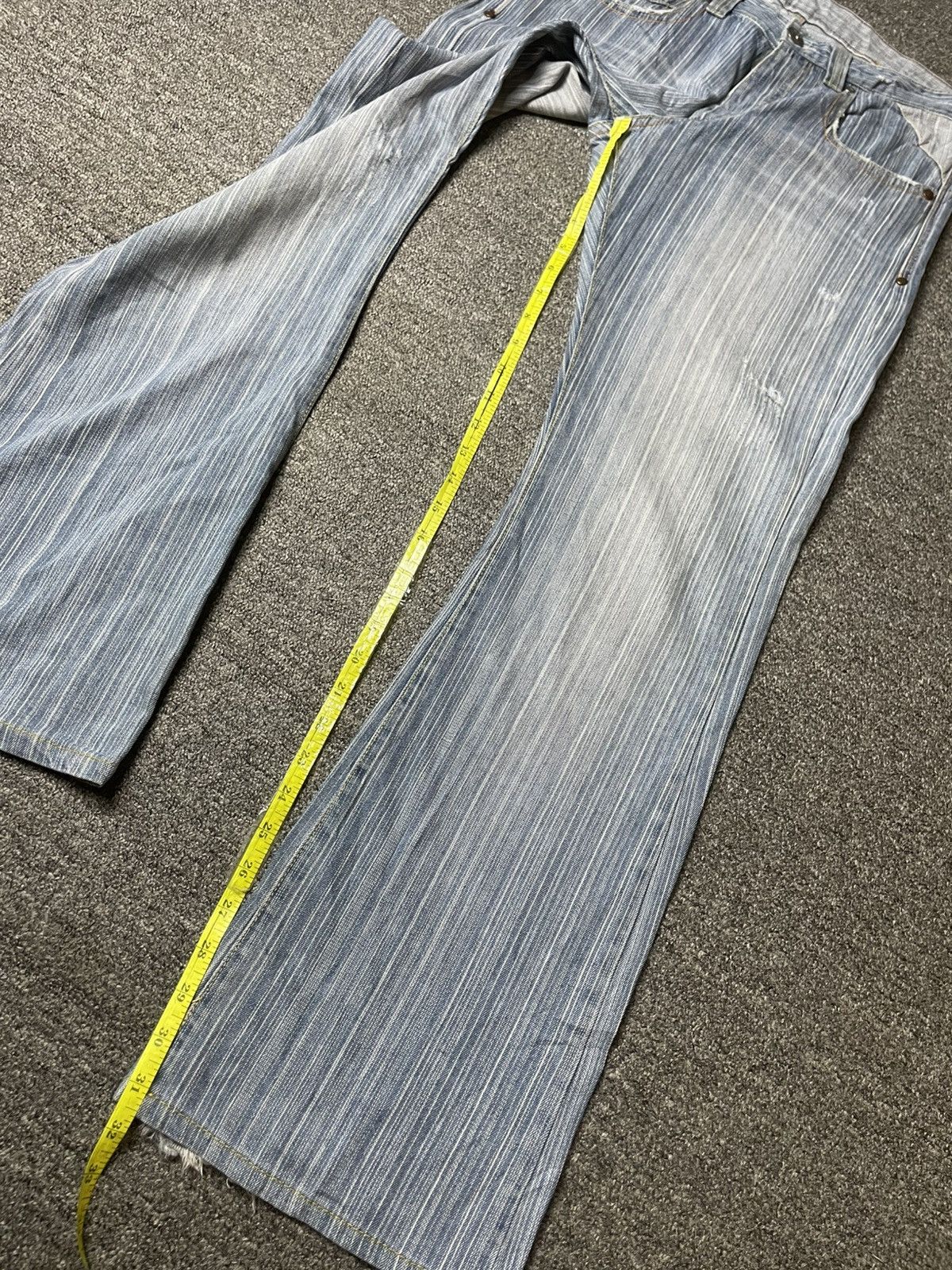 Japanese Brand × Vintage Japanese Brand Distressed Denim Wide Leg Jeans (112) Size US 31 - 6 Thumbnail