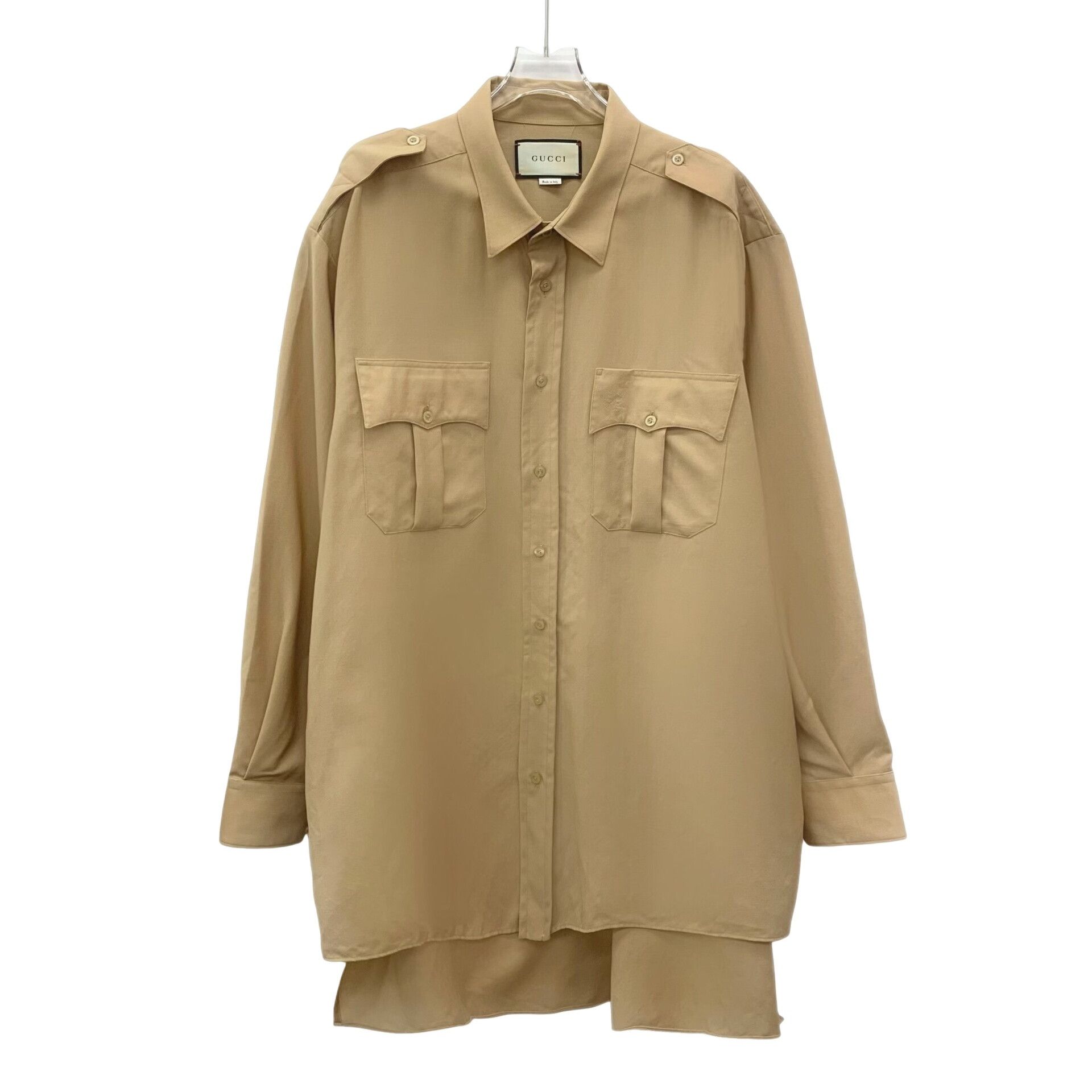 Gucci Gucci Wool Epaulette Long Sleeve Shirt Size 44 Size US S / EU 44-46 / 1 - 1 Thumbnail