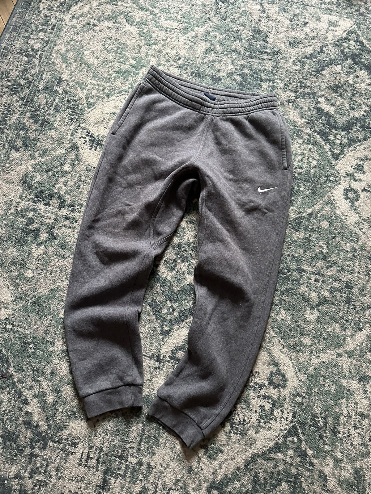 Nike VINTAGE NIKE SWOOSH COTTON FLARED TRACKPANTS Y2K M Size US 32 / EU 48 - 2 Thumbnail