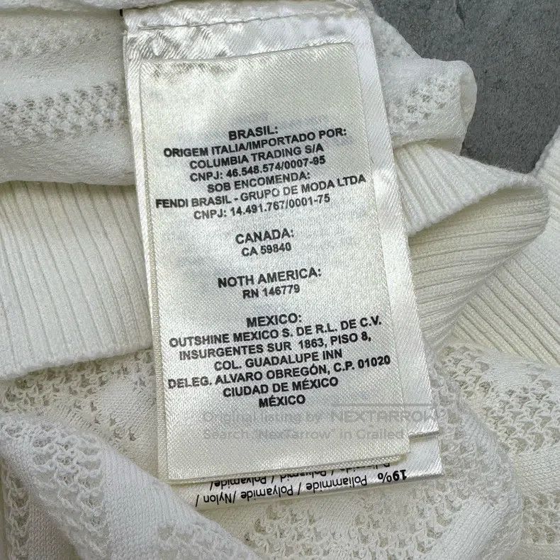 Fendi Fendi White Monogram Full Print Knit Shirt Size XS / US 0-2 / IT 36-38 - 5 Thumbnail