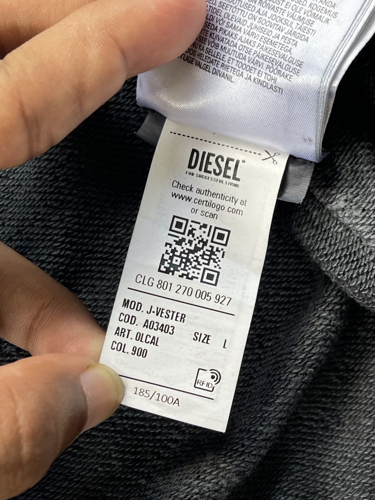 Diesel Black Gold DIESEL J-VESTER QUILTED COTTON-BLEND HOODED JACKET Size US L / EU 52-54 / 3 - 14 Thumbnail