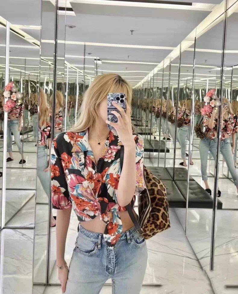 Saint Laurent Paris Saint Laurent Paris Tropical flower lyocell Hawaiian shirt Size S / US 4 / IT 40 - 9 Thumbnail