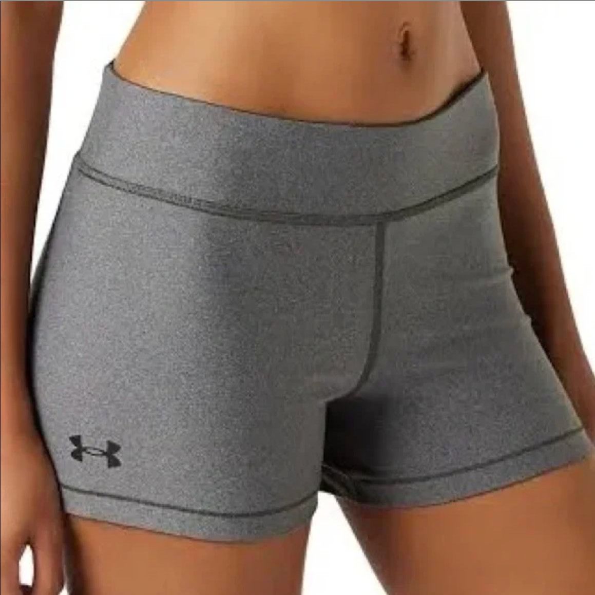 Under Armour Under Armour HeatGear Mid-Rise Shorty Shorts Gray Large Size 30" / US 8 / IT 44 - 1 Thumbnail