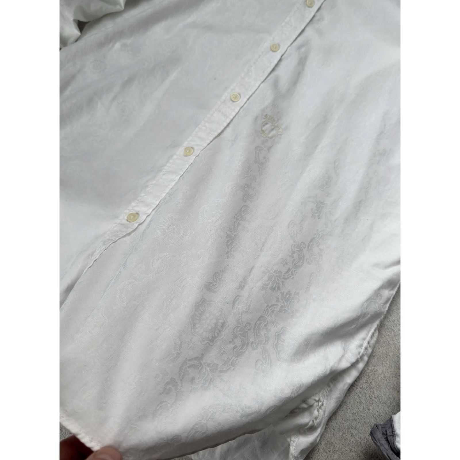 Diesel VINTAGE Diesel Monogram White Button-Up Shirt Men XL Size L/Xl Size US XL / EU 56 / 4 - 5 Thumbnail