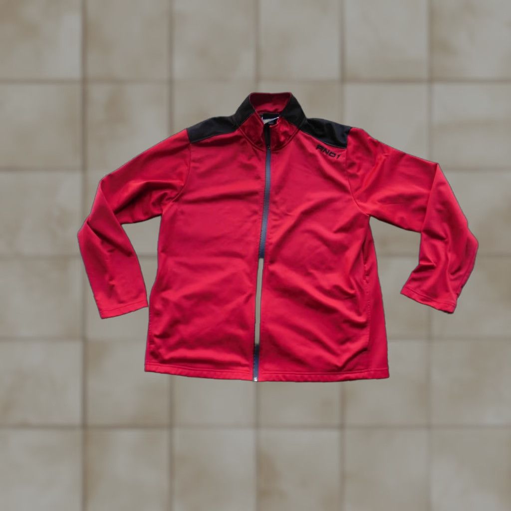Vintage AND1 Jacket Mens XL Red Black Full Zip Performance Track Warm Up Athletic Top Size US XL / EU 56 / 4 - 1 Thumbnail