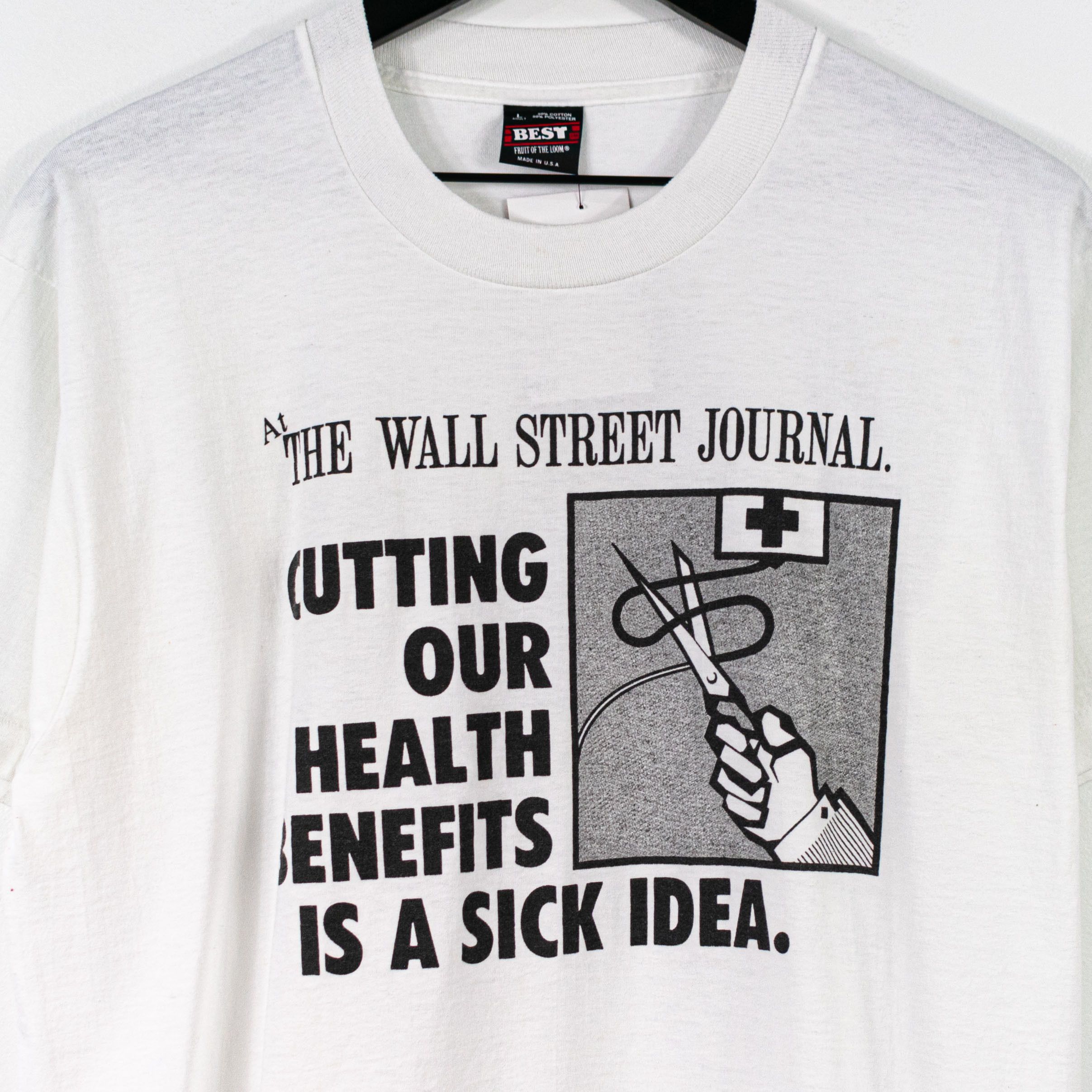 Vintage Wall Street Journal Cutting Health Benefits Sick TShirt Grailed
