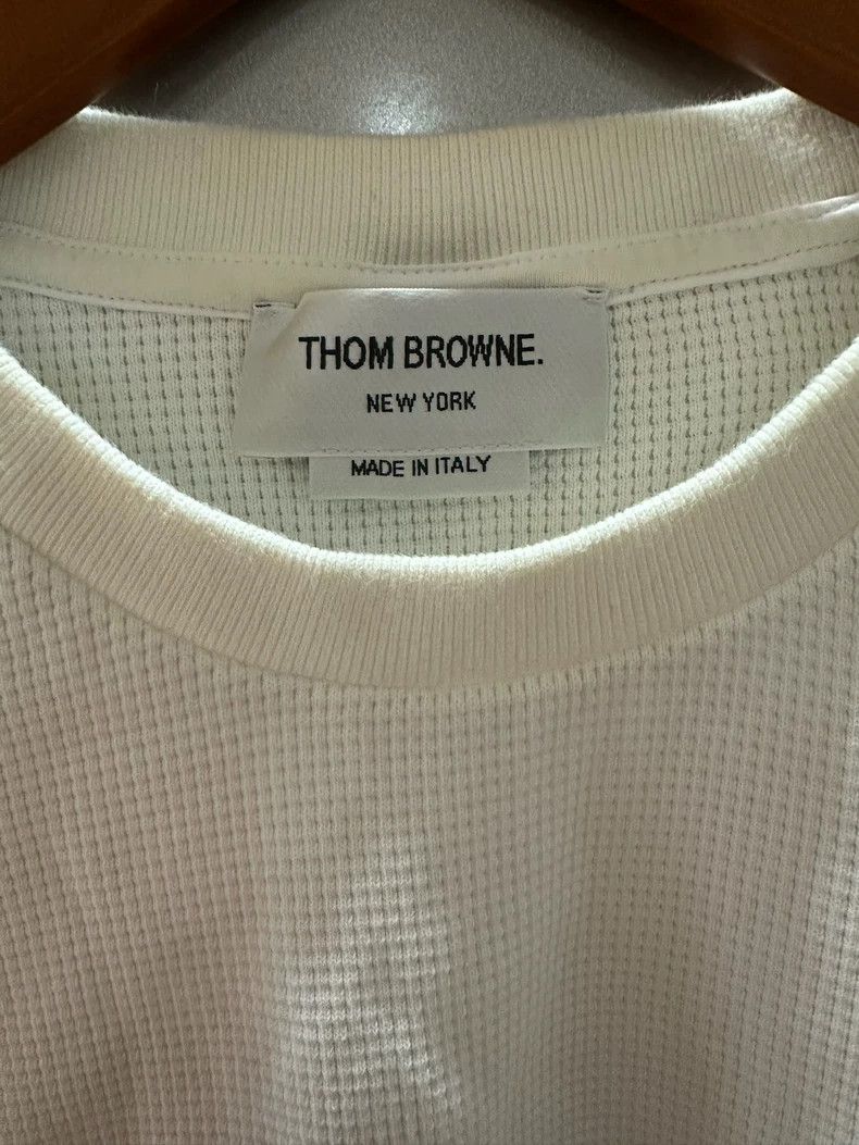 Thom Browne Thom browne Classic four-striped waffe sweatshirt 2503-Next Size US S / EU 44-46 / 1 - 2 Thumbnail