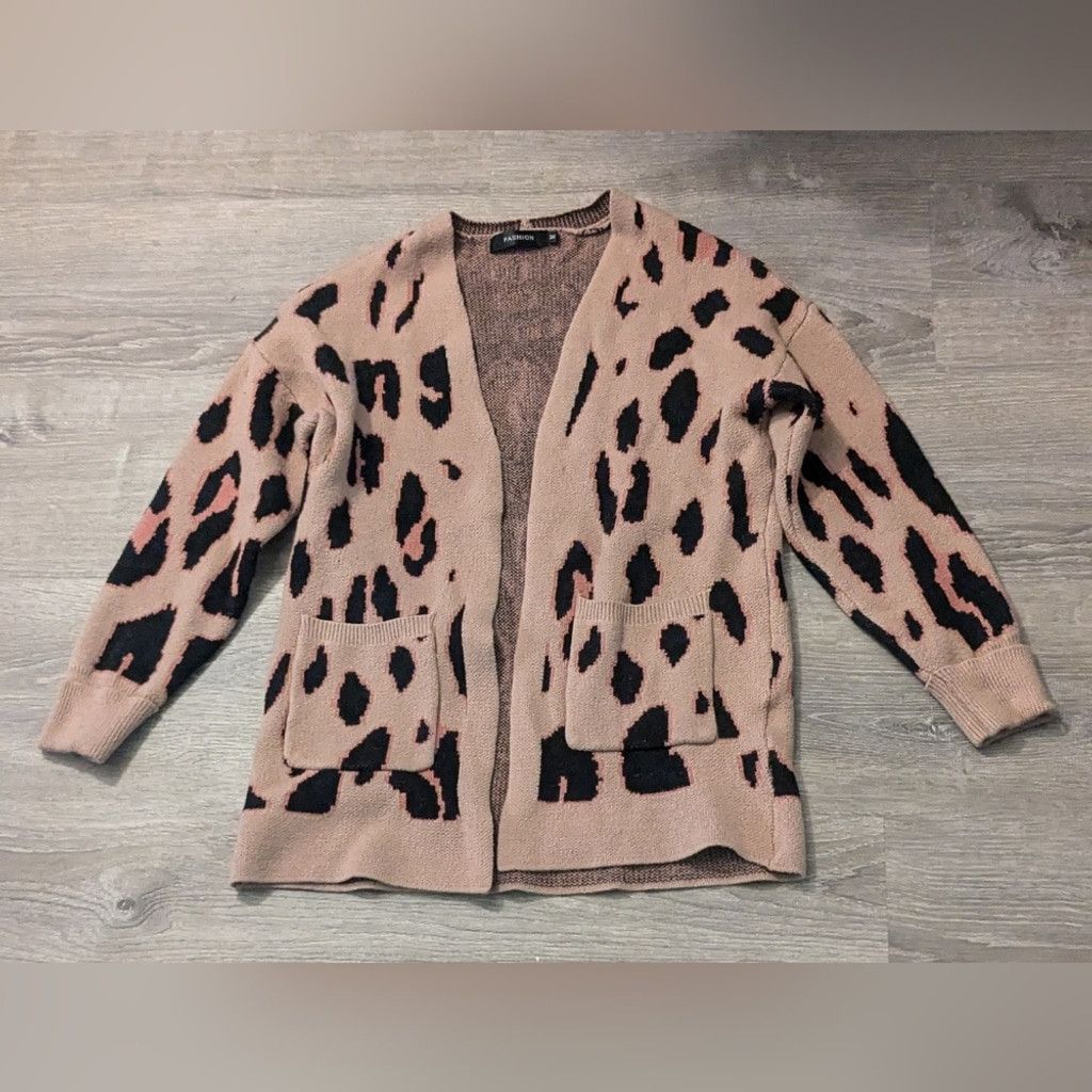 Other Fashion cheetah print open cardigan size medium Size M / US 6-8 / IT 42-44 - 1 Thumbnail