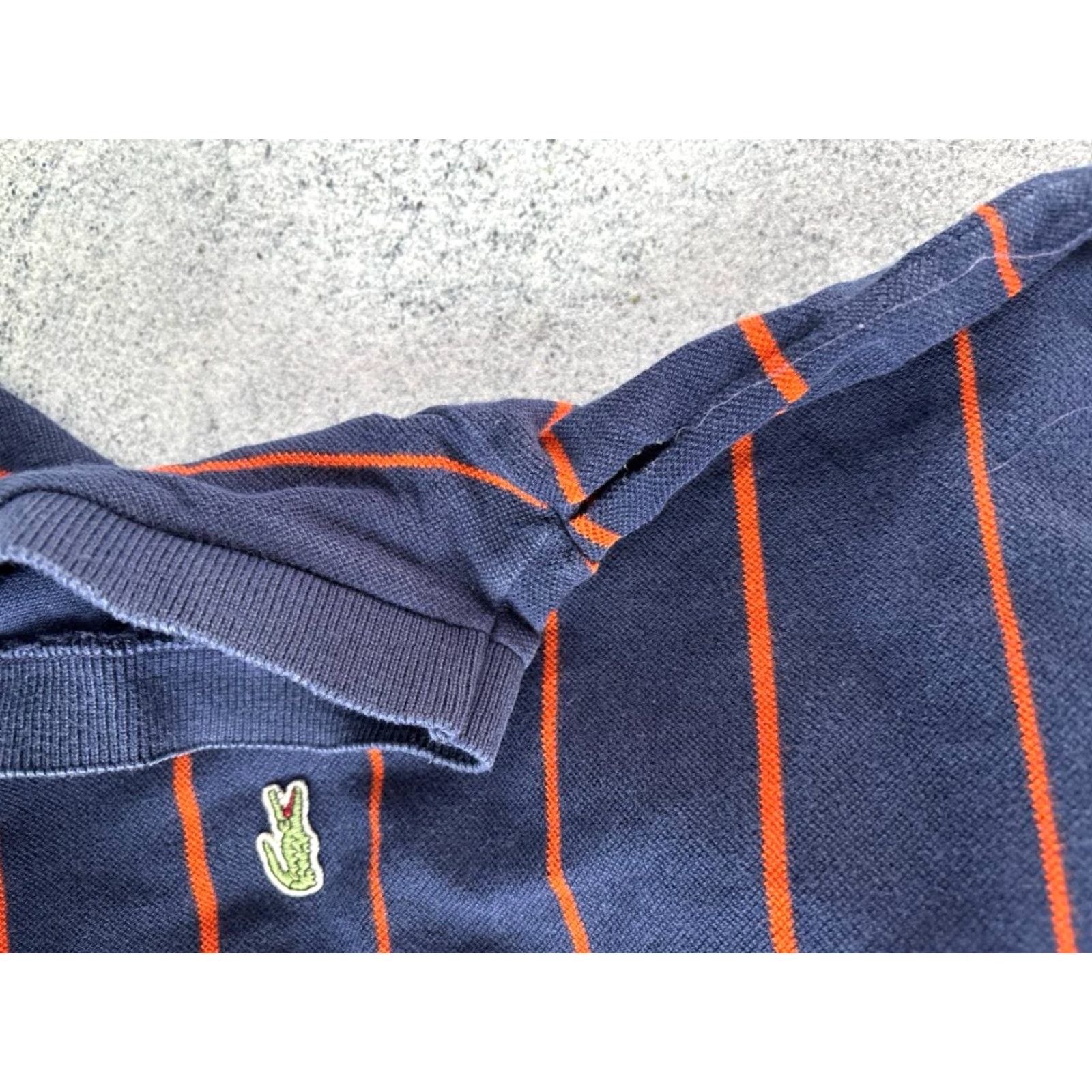 Lacoste Lacoste Polo Shirt Mens Size 3 Blue Striped Cotton Short Sleeve Button Shirt Regular Fit Polo Size US S / EU 44-46 / 1 - 6 Thumbnail