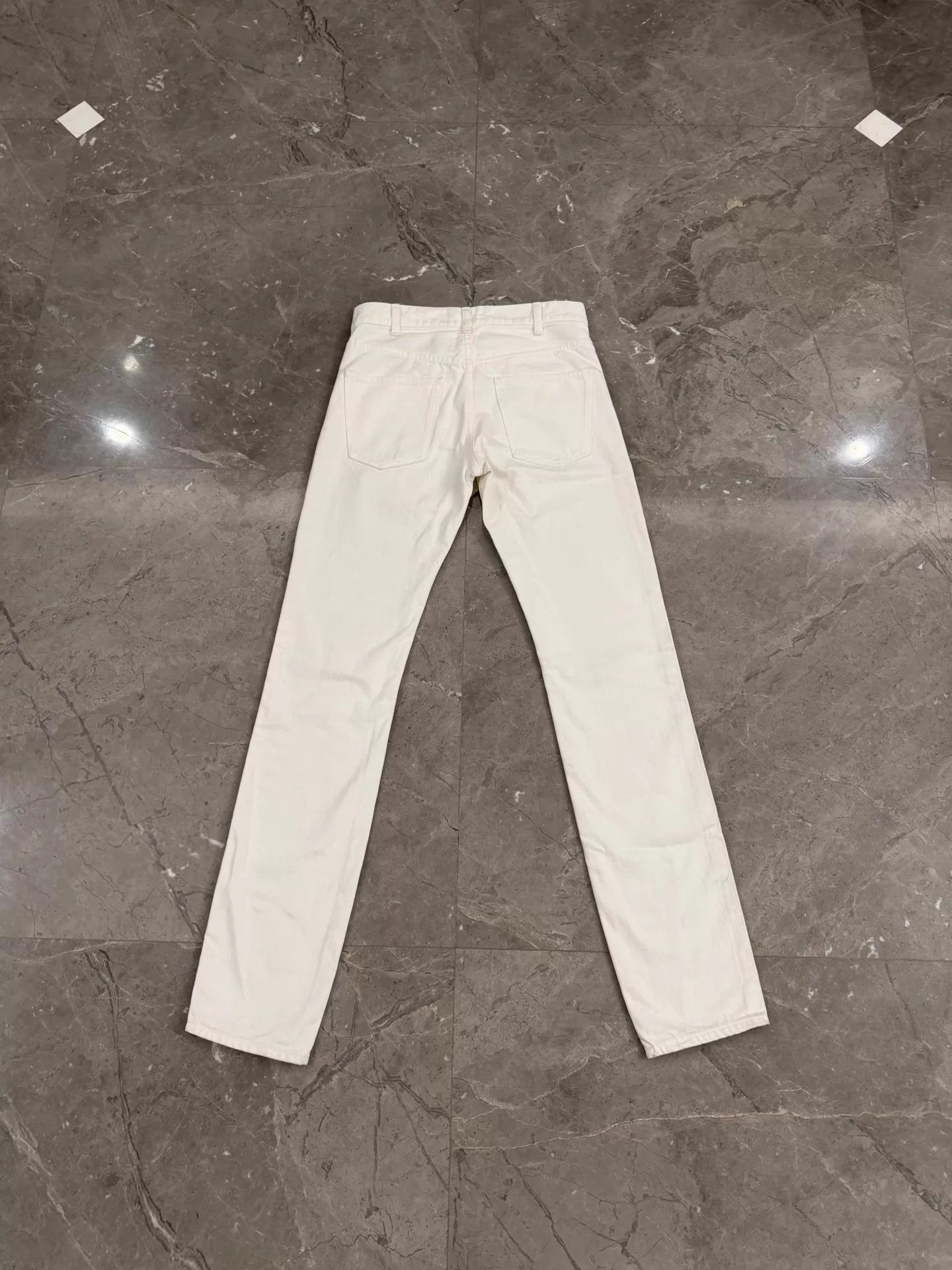 Celine Celine Hedi Slimane 003 Straight White Jeans 27 Size 27" / US 4 / IT 40 - 2 Thumbnail