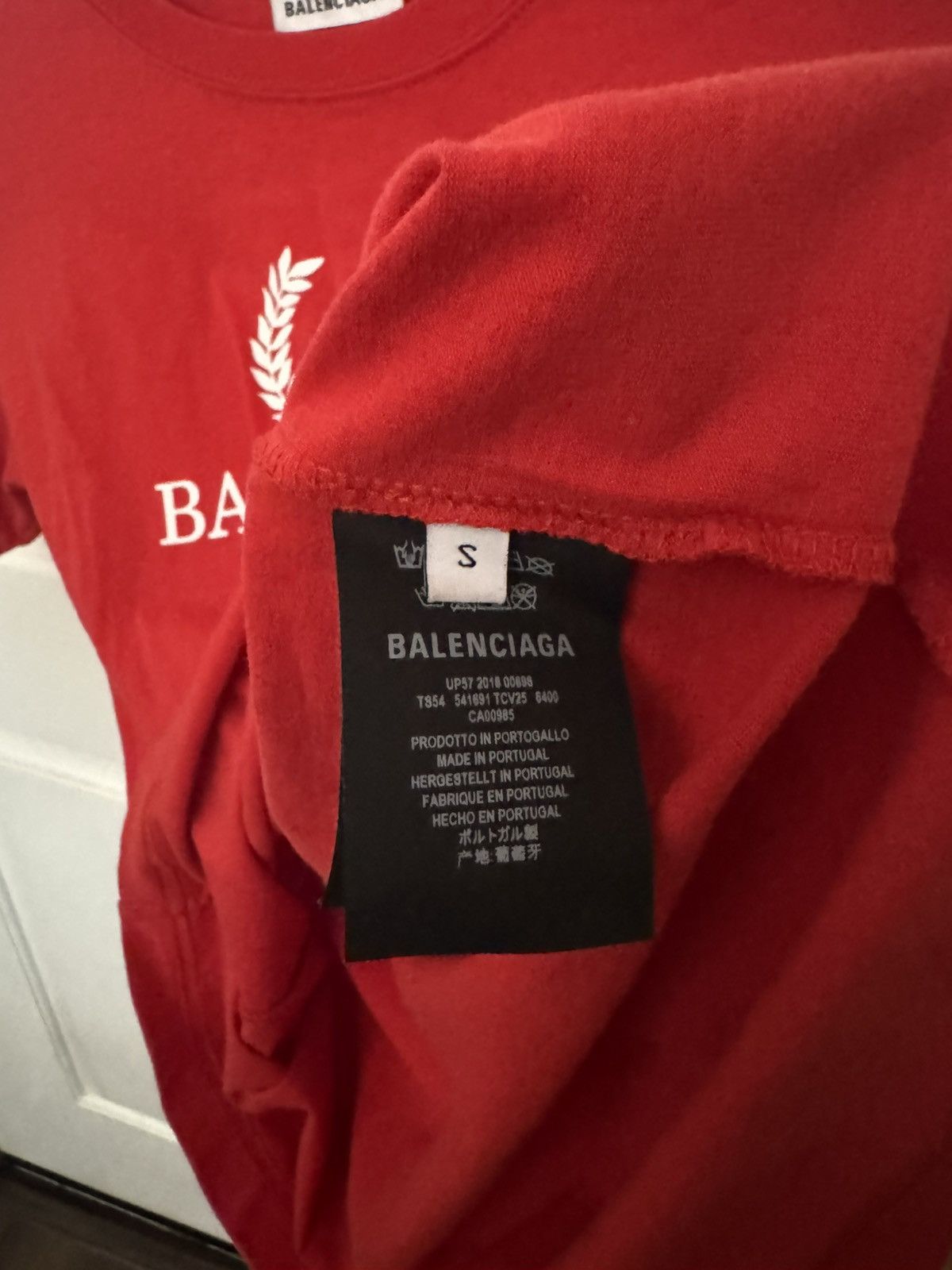 Balenciaga Red Classic Balenciaga T-Shirt Size S / US 4 / IT 40 - 4 Thumbnail