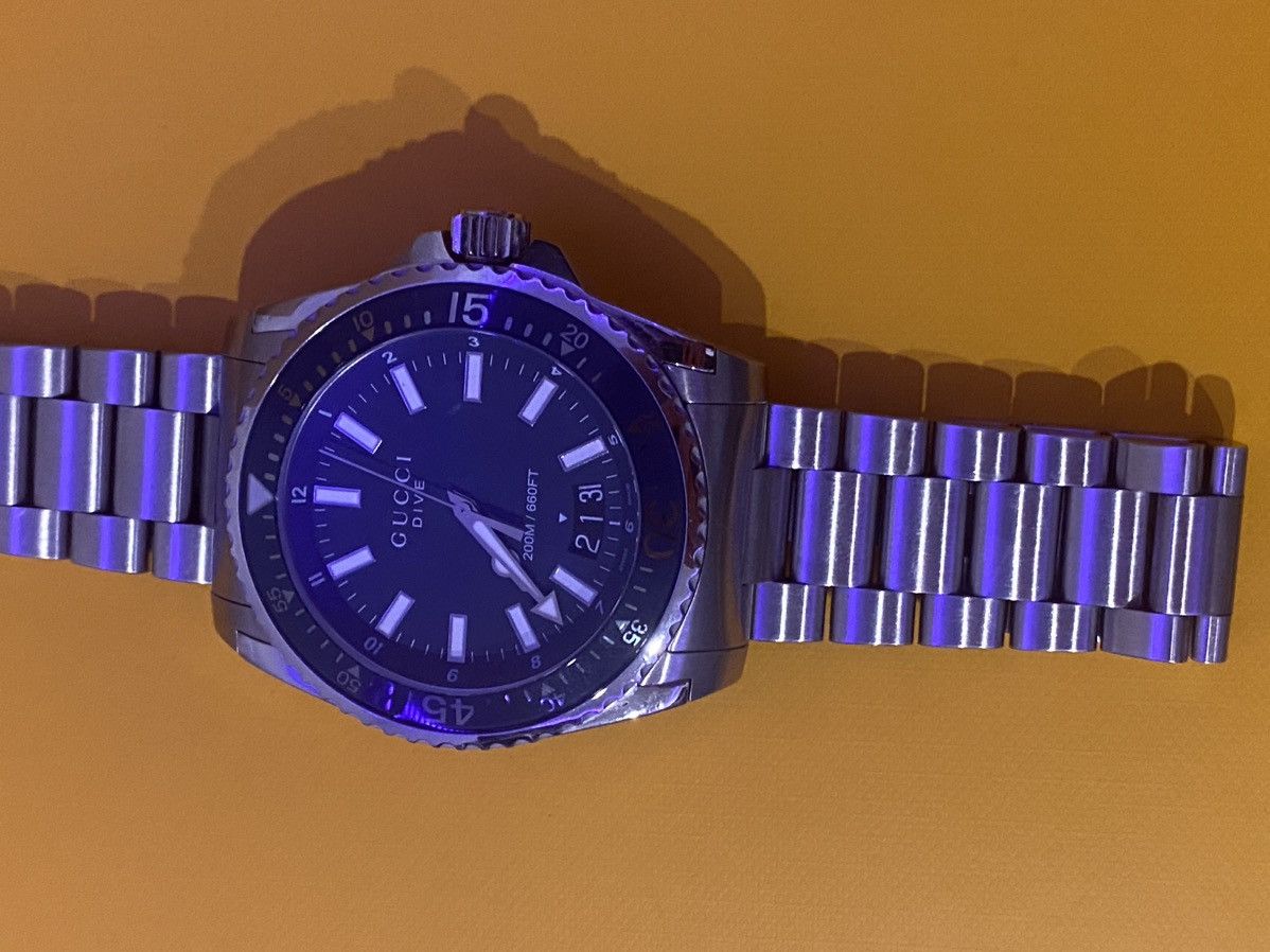Gucci Swiss Blue Dial Stainless Steel 45mm Dive Watch by GUCCI Size ONE SIZE - 12 Thumbnail