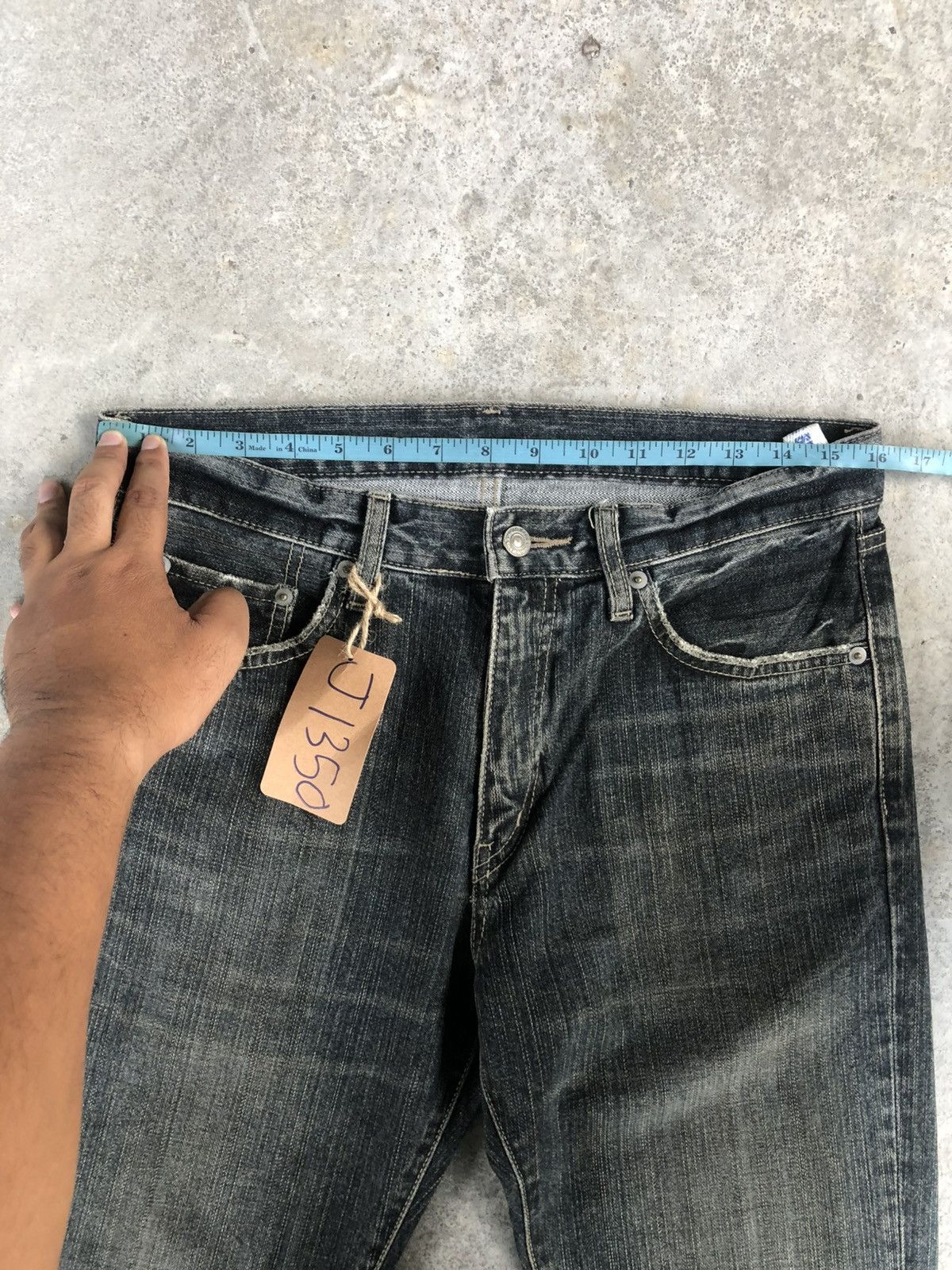 If Six Was Nine Japanese Uniqlo Flared Jeans Broken Denim Distressed Size US 32 / EU 48 - 20 Thumbnail