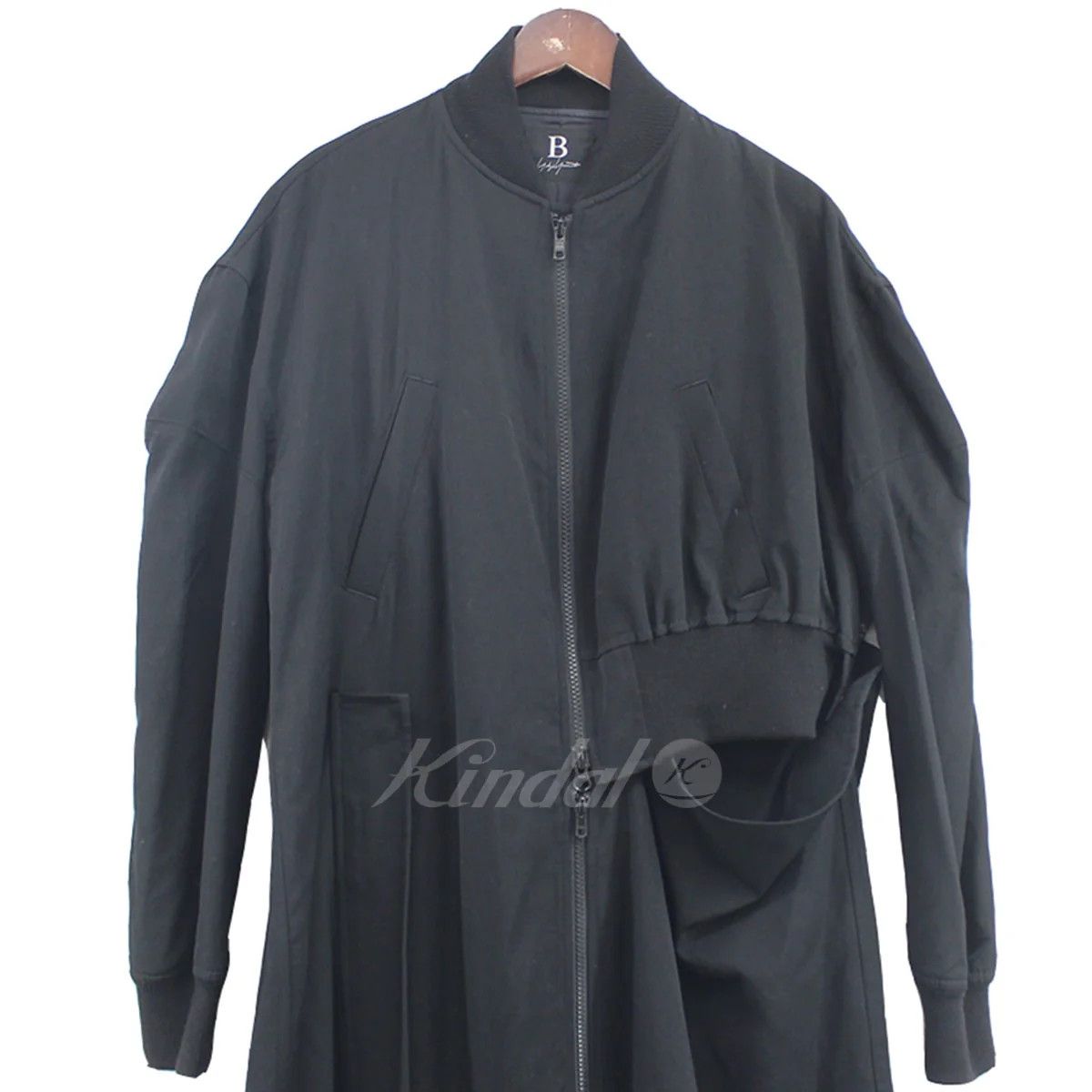 Yohji Yamamoto B Yohji Yamamoto 16AW wool gabble zone design zip coat Size US S / EU 44-46 / 1 - 3 Thumbnail