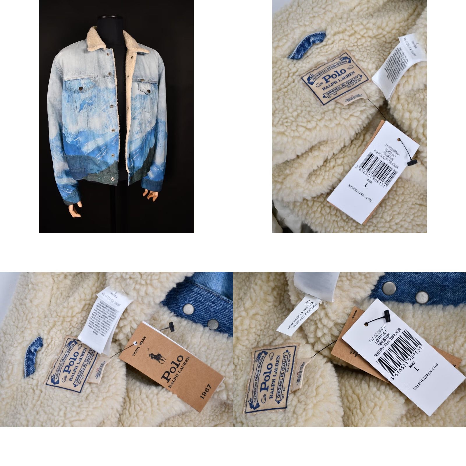 Polo Ralph Lauren Polo Ralph Lauren Jacket Denim Sherpa Mountain Trucker L Men Blue Denim Cotton Size L Shirt Size US L / EU 52-54 / 3 - 8 Thumbnail