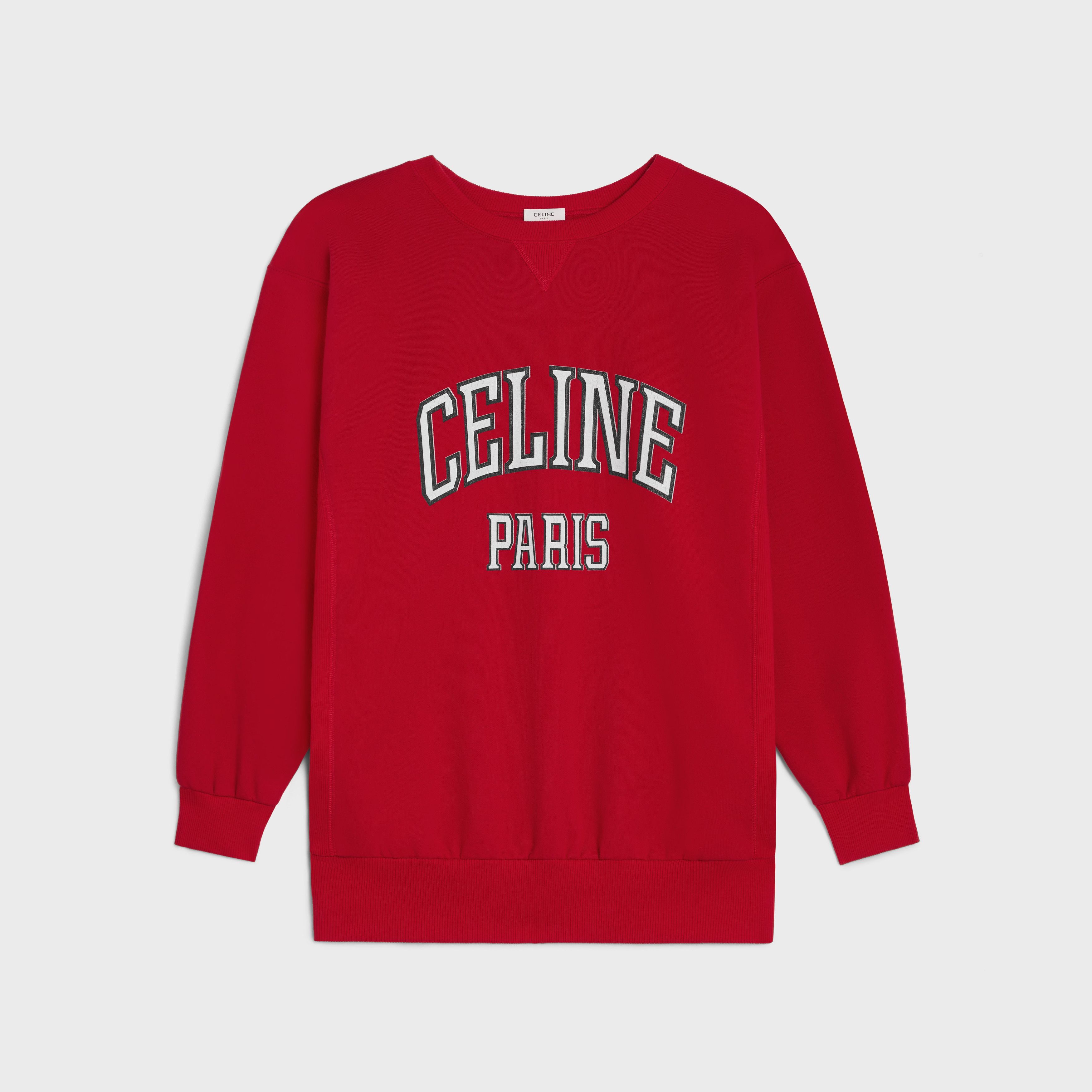 Celine oversized celine sweatshirt in cotton fleece Size L / US 10 / IT 46 - 1 Thumbnail