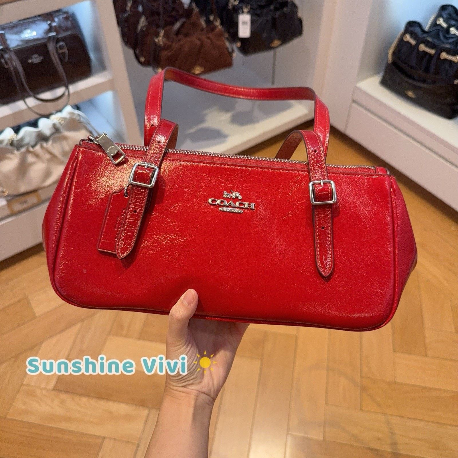 Coach NWT Coach Asher Shoulder Bag DARK CARDINAL CBJ05 leather Size ONE SIZE - 1 Thumbnail
