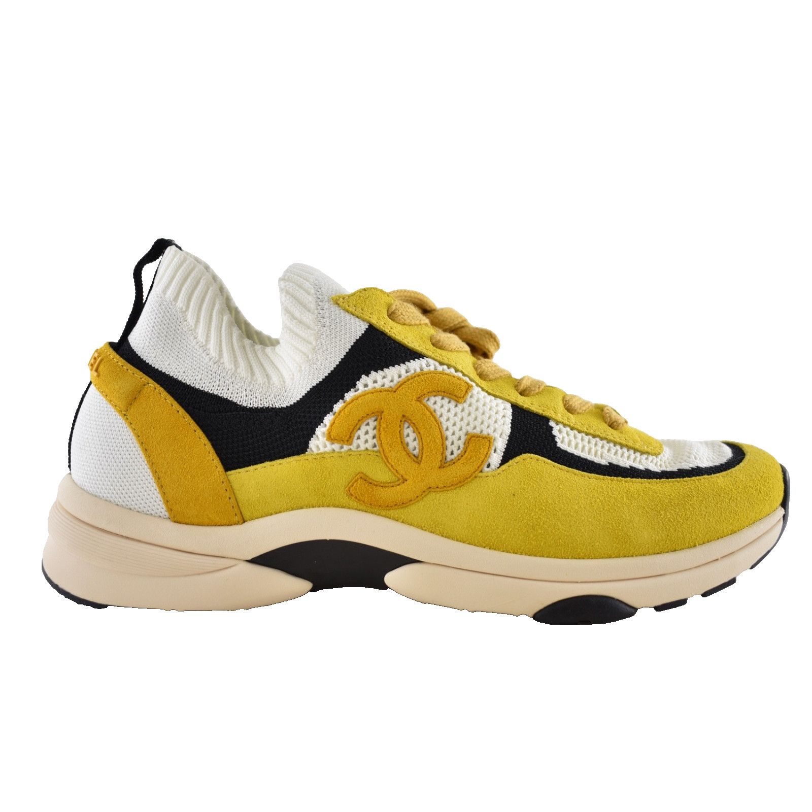 Chanel Mens Suede Knit CC Logo Low Trainer Sneaker Size US 11 / EU 44 - 1 Thumbnail