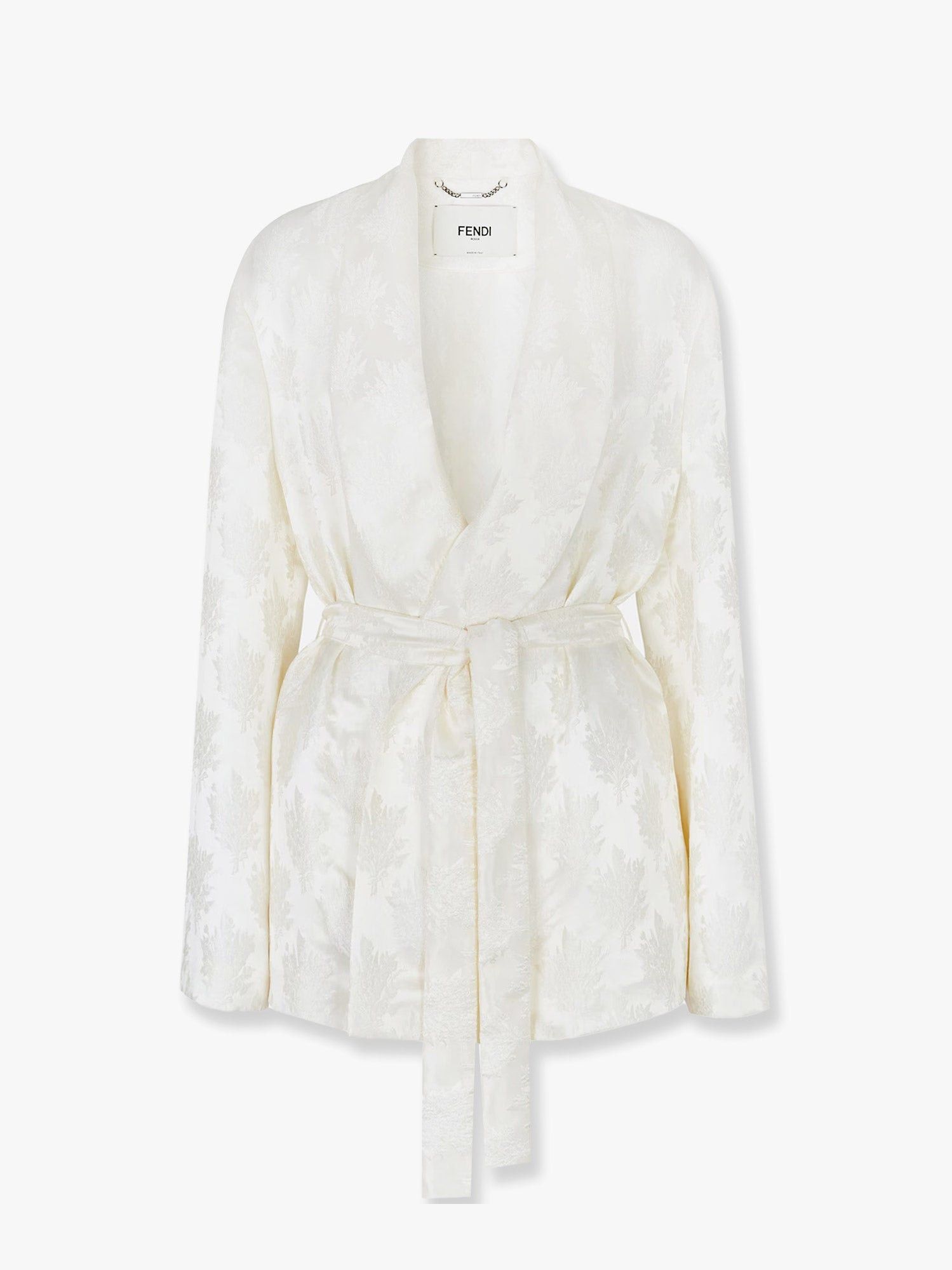 Fendi Jacquard Silk Blazer With Floral Motif Size S / US 4 / IT 40 - 1 Thumbnail