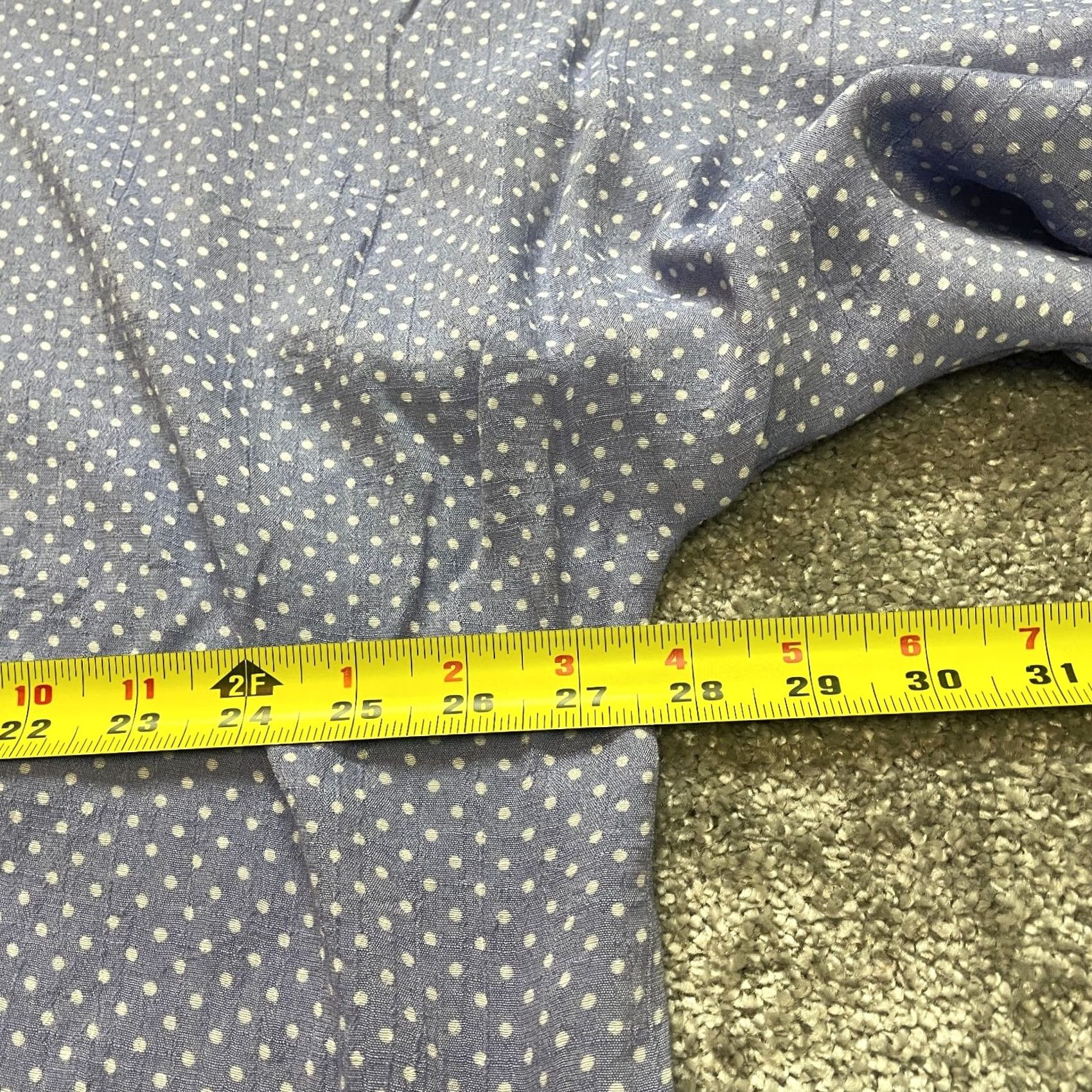 FRED Fred David Womens Button Up Shirt 3X Light Blue Polka Dot Short Sleeve Size XXL / US 16-18 / IT 52-54 - 4 Thumbnail