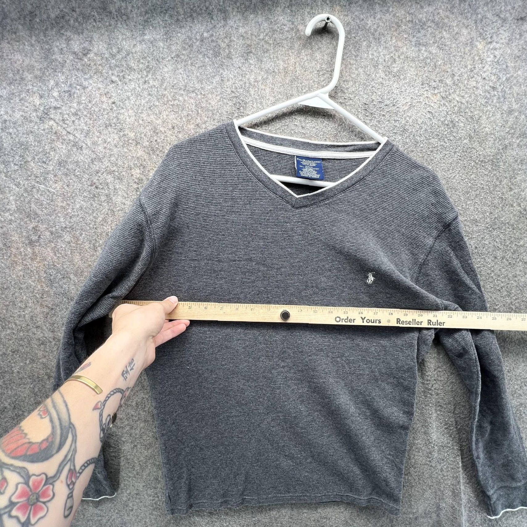Polo Ralph Lauren Polo Ralph Lauren Pajama Top Mens M Gray Waffle Knit Sleepwear Lounge Top Size US M / EU 48-50 / 2 - 4 Thumbnail