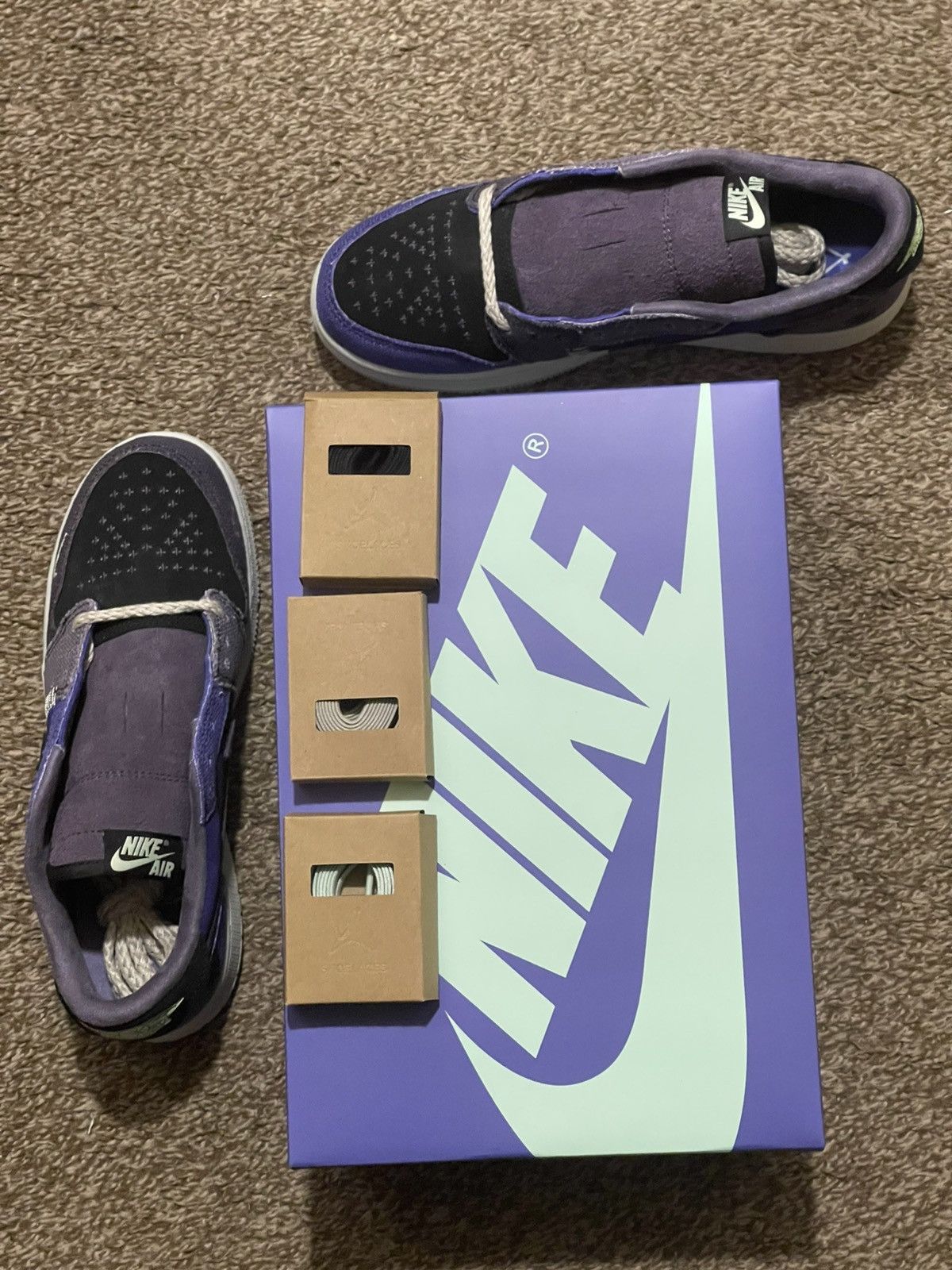 Nike *New* ZW x Nike Air Jordan 1 Low Retro OG Voodoo Alternate Size US 7 / EU 40 - 10 Thumbnail