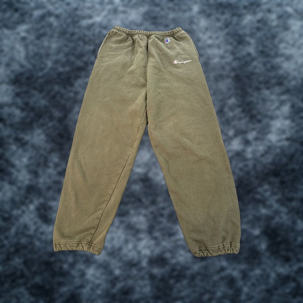 VINTAGE Champion Sweatpants Mens M Forest Green Baggy Grunge Y2K