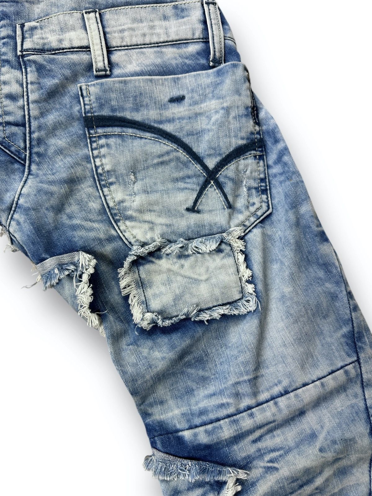 Japanese Brand Vintage Y2K Cipo & Baxx Double Waist Patchwork Jeans W29 L32 Size US 29 - 18 Thumbnail