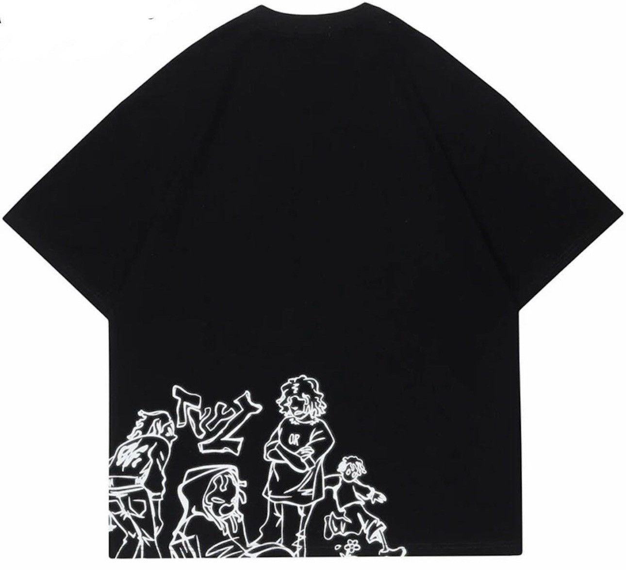 Other Streetwear Funny Anime Cartoon Graphic Oversized T-Shirt y2k Size US L / EU 52-54 / 3 - 2 Thumbnail