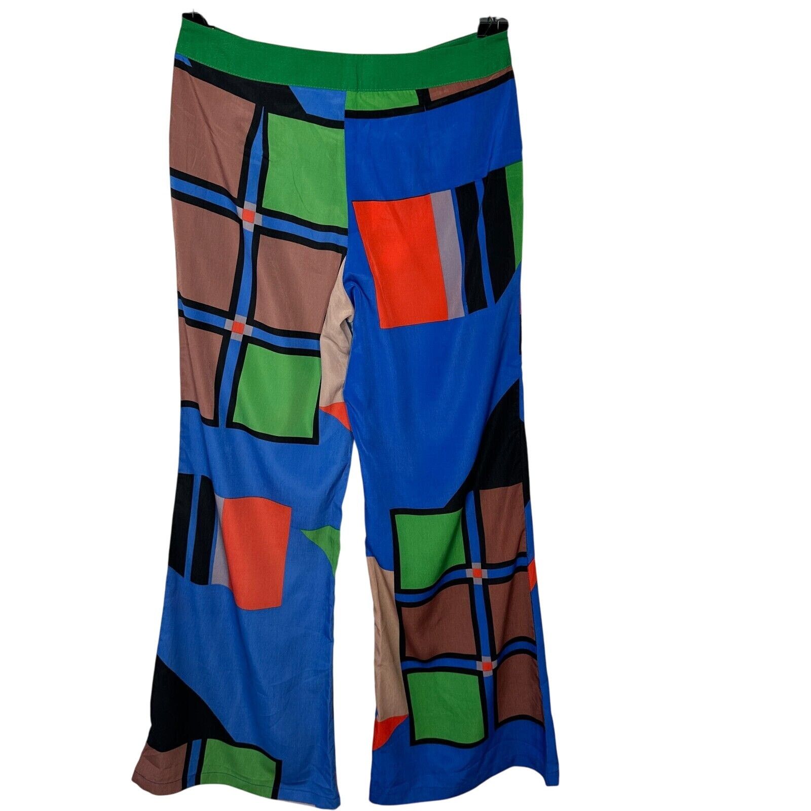 Other Jealous Tomato Bright Multi Abstract Palazzo Zip Pant M Size 28" / US 6 / IT 42 - 2 Thumbnail