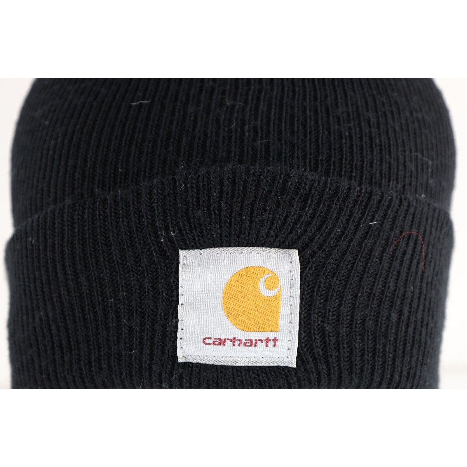Carhartt × Vintage Vintage 90s Carhartt Box Logo Ribbed Knit Winter Beanie Size ONE SIZE - 2 Thumbnail