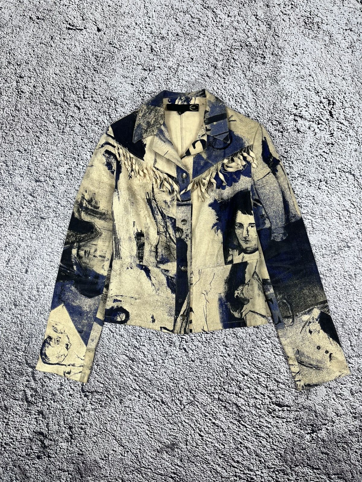 Roberto Cavalli Vintage Renaissance Roberto Cavalli Napoleon Denim Jacket Size XS / US 0-2 / IT 36-38 - 1 Thumbnail