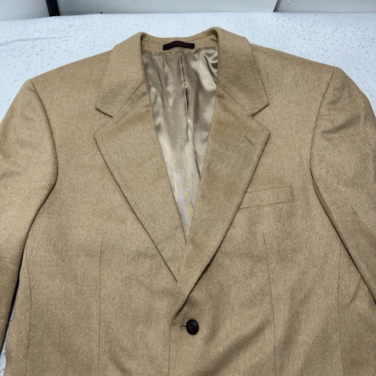 Other Christopher Hayes 42S 100% Camelhair Suit Jacket Beige Coat Size 42S - 2 Thumbnail