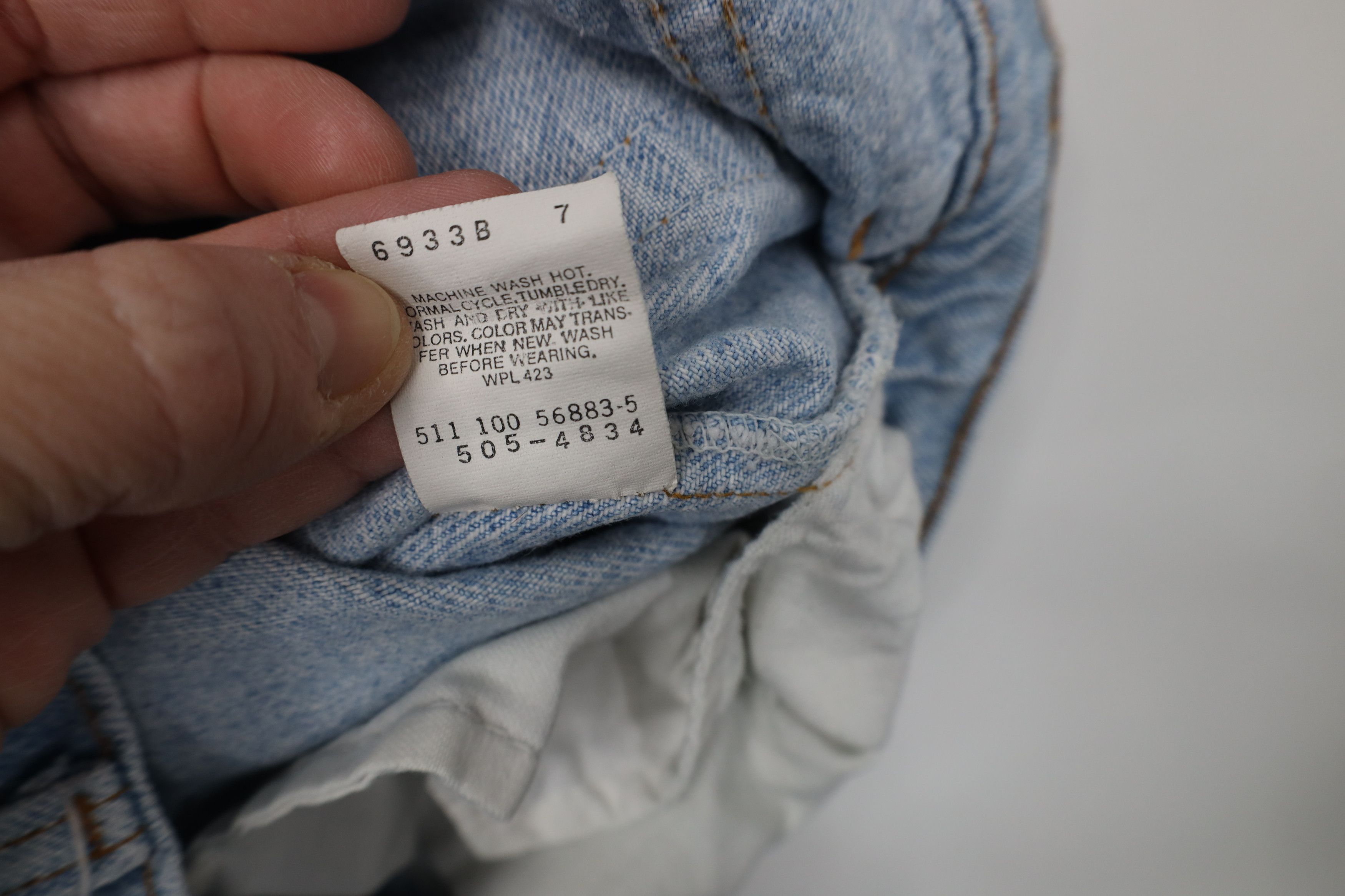Levi's Vintage 90s Levis 511 Skinny Leg Denim Jeans Blue USA Size US 34 / EU 50 - 11 Thumbnail