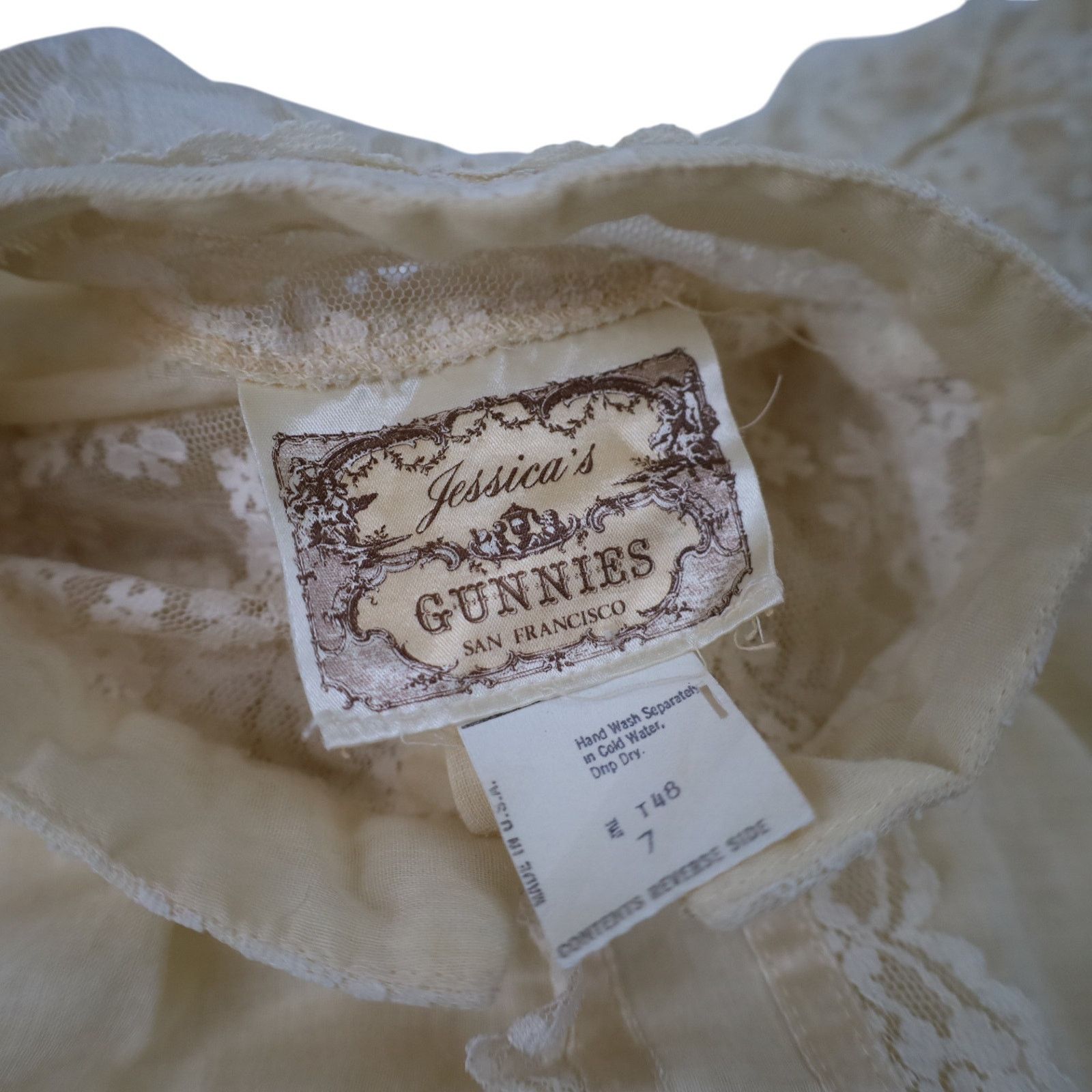 Vintage Vintage Gunne Sax Jessica's Gunnies Lace Button Up Shirt Size M / US 6-8 / IT 42-44 - 8 Thumbnail