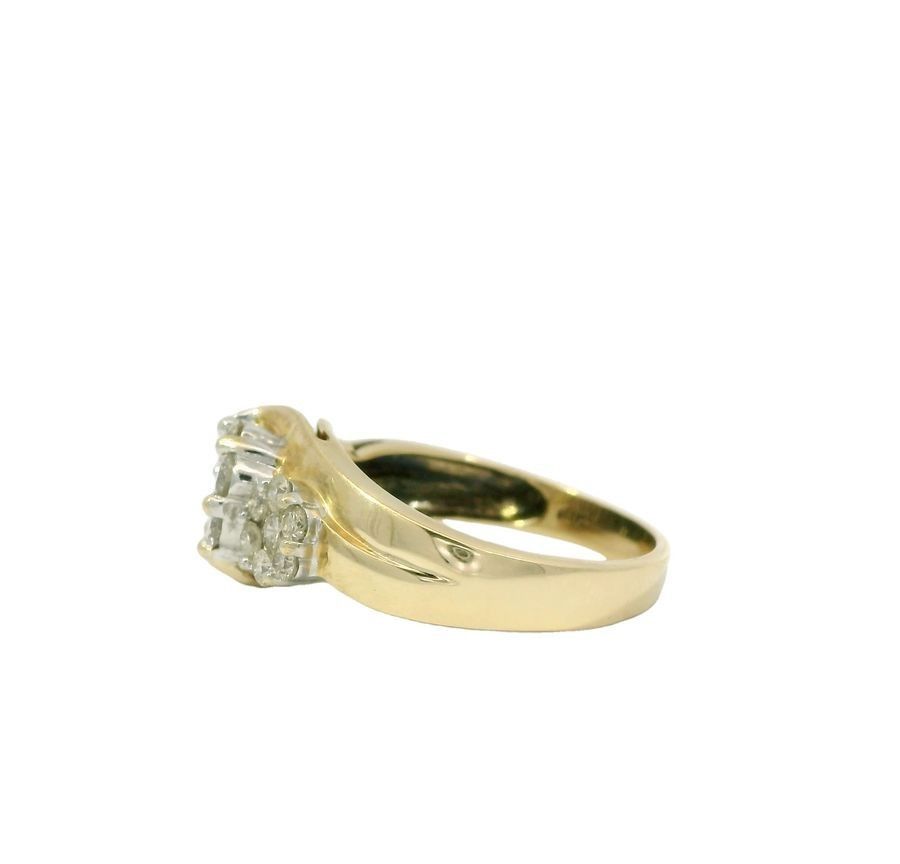 Other 10k Vintage 1 carat Diamond Floral Ring Size ONE SIZE - 2 Thumbnail
