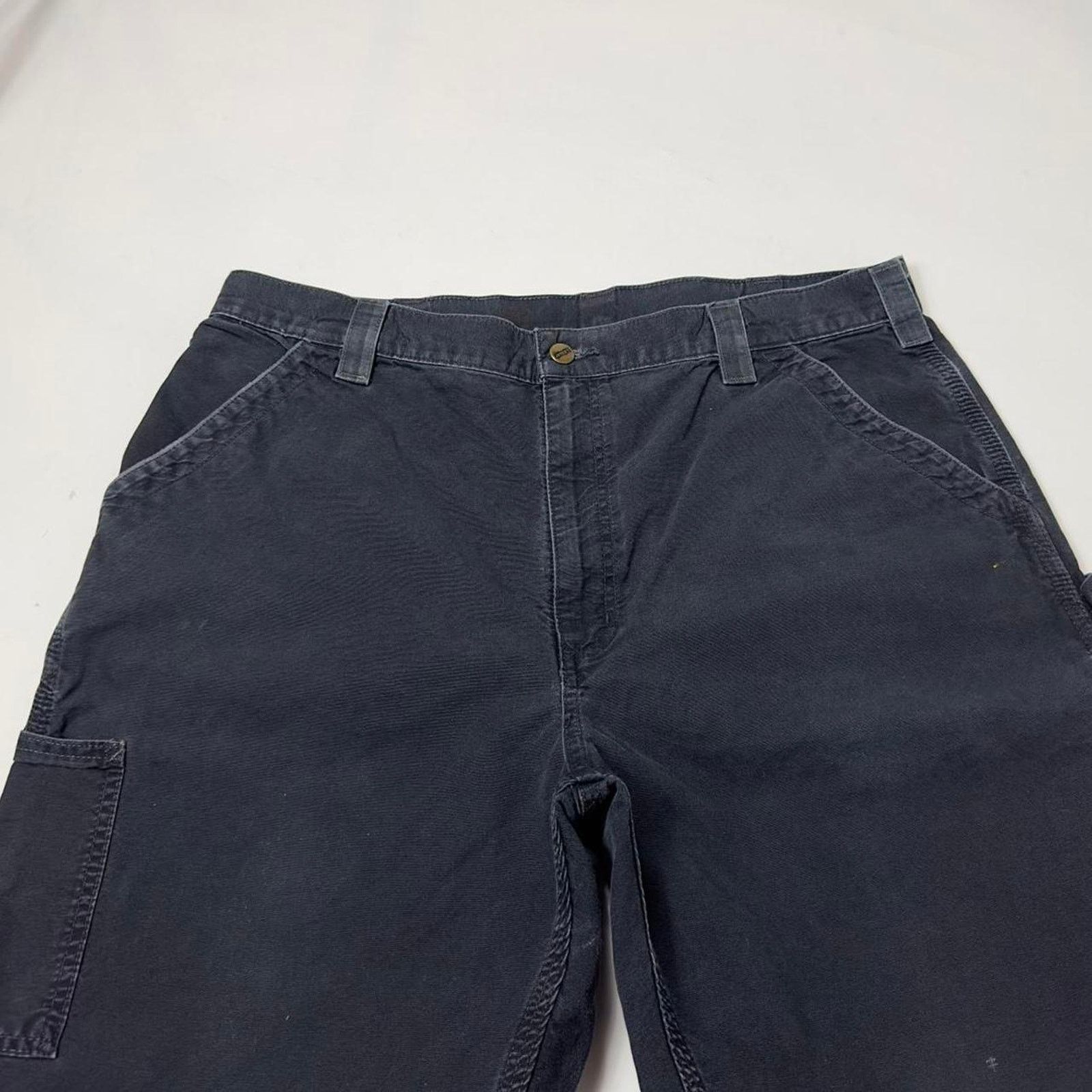 Carhartt × StraightFaded Y2K Carhartt Faded Black Carpenter Wide-Leg Streetwear Pants Size US 36 / EU 52 - 6 Thumbnail