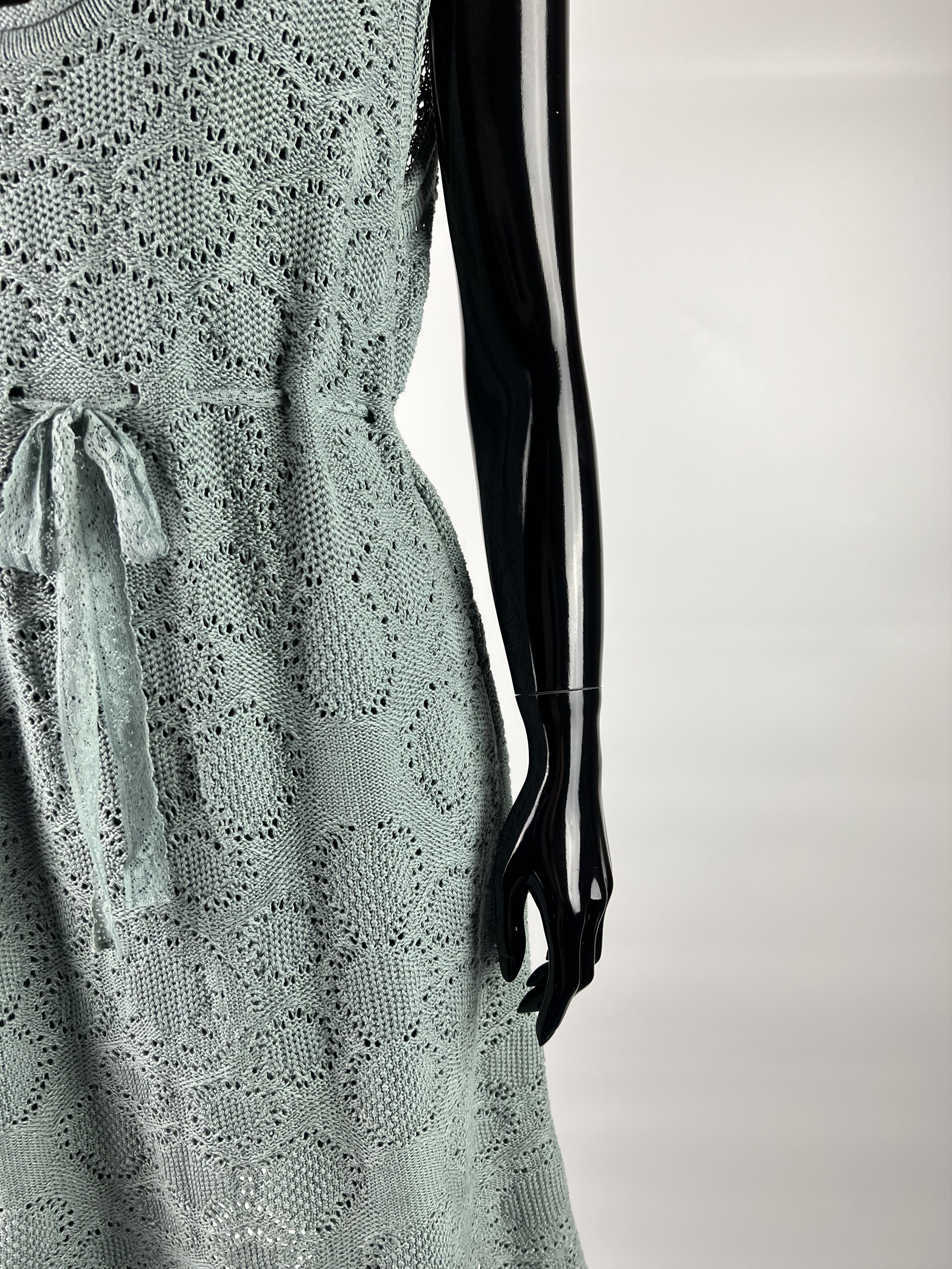 Other Falconeri Mesh Knit Belted Midi Dress Size L Size L / US 10 / IT 46 - 10 Thumbnail