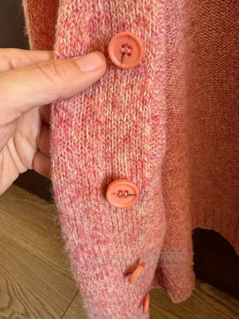 Loewe Loewe Salmon Pink Open Cardigan - Wool Size US M / EU 48-50 / 2 - 8 Thumbnail