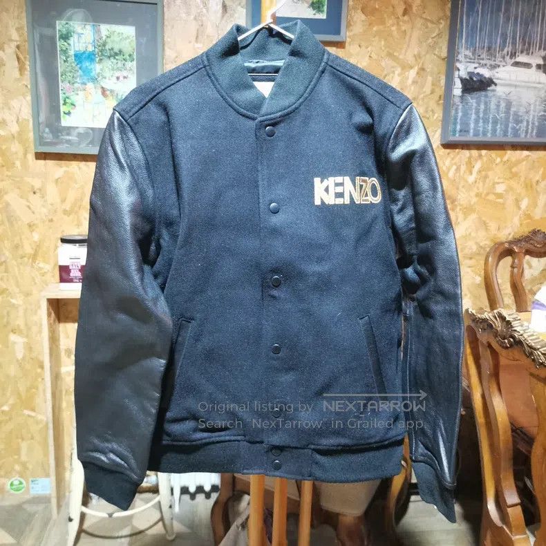 Kenzo Kenzo Paris Tiger Jacket, Made of Wool and Cowhide, Back w Size L / US 10 / IT 46 - 2 Thumbnail