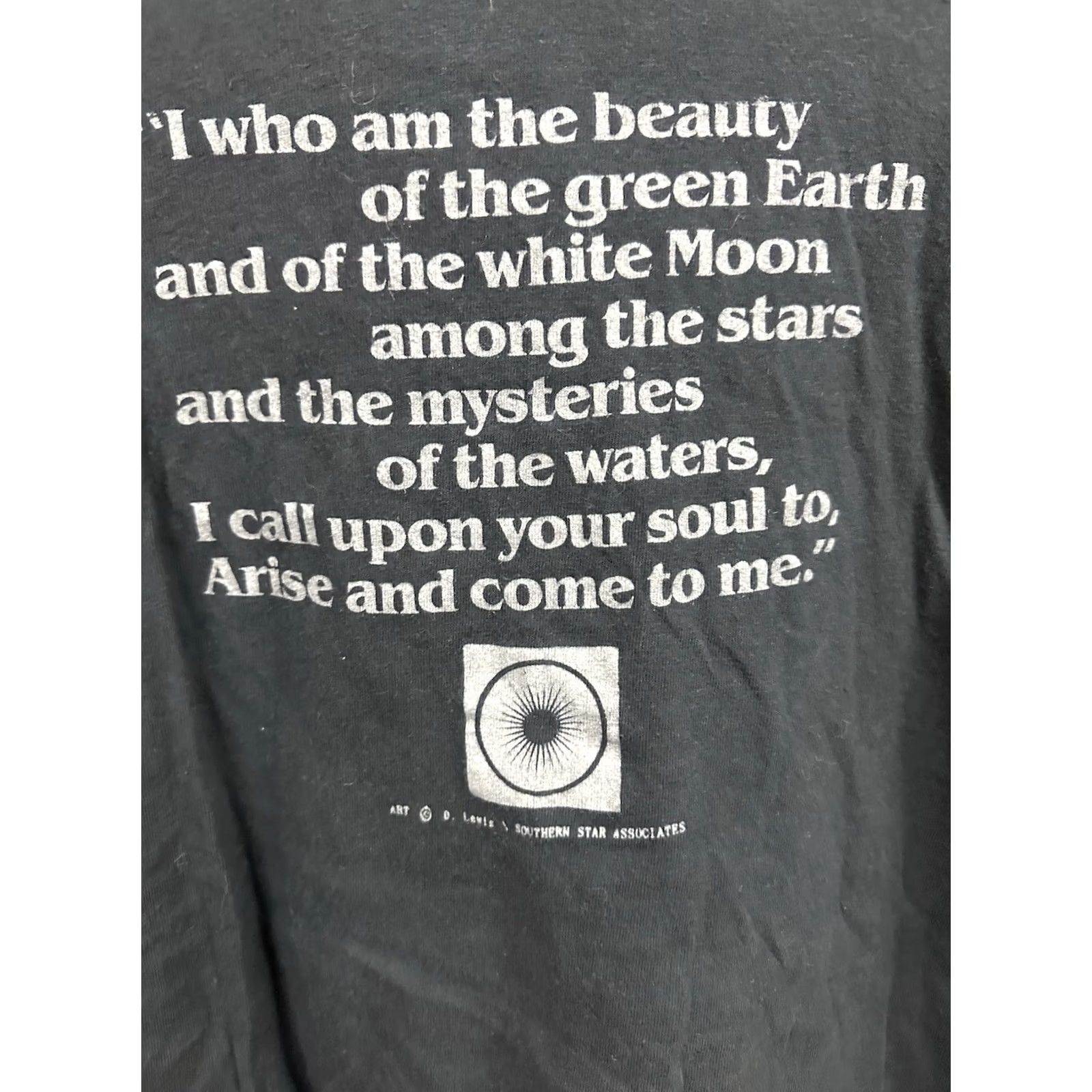 Hanes Hanes VTG 80s Spiral Star Goddress Universe Nature Spiritual Beefy T-Shirt XL Black Mens Shirt Size US XL / EU 56 / 4 - 5 Thumbnail