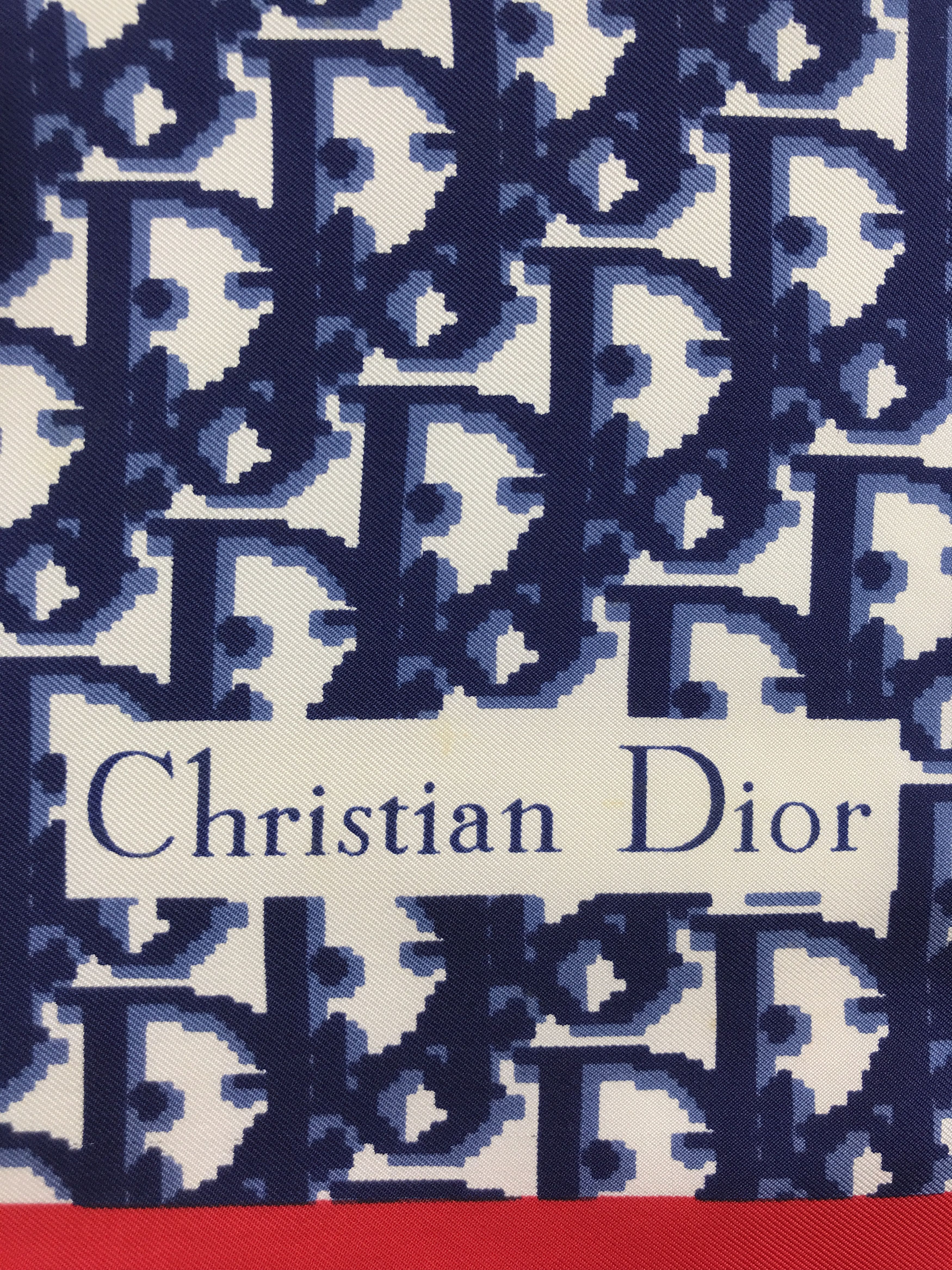 Christian Dior Monsieur Vintage Christian Dior Monogram Silk Scarf Size ONE SIZE - 7 Thumbnail