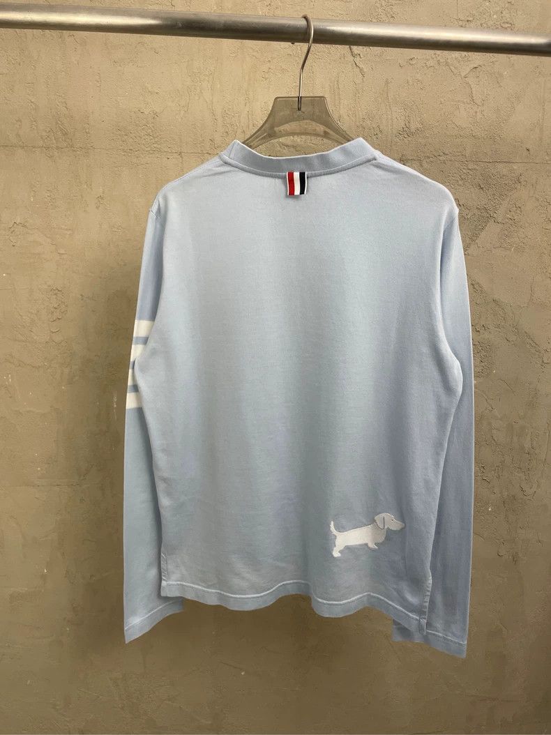 Thom Browne Thom browne Baby blue show embroidered rabbit puppy long-sl Size S / US 4 / IT 40 - 2 Thumbnail