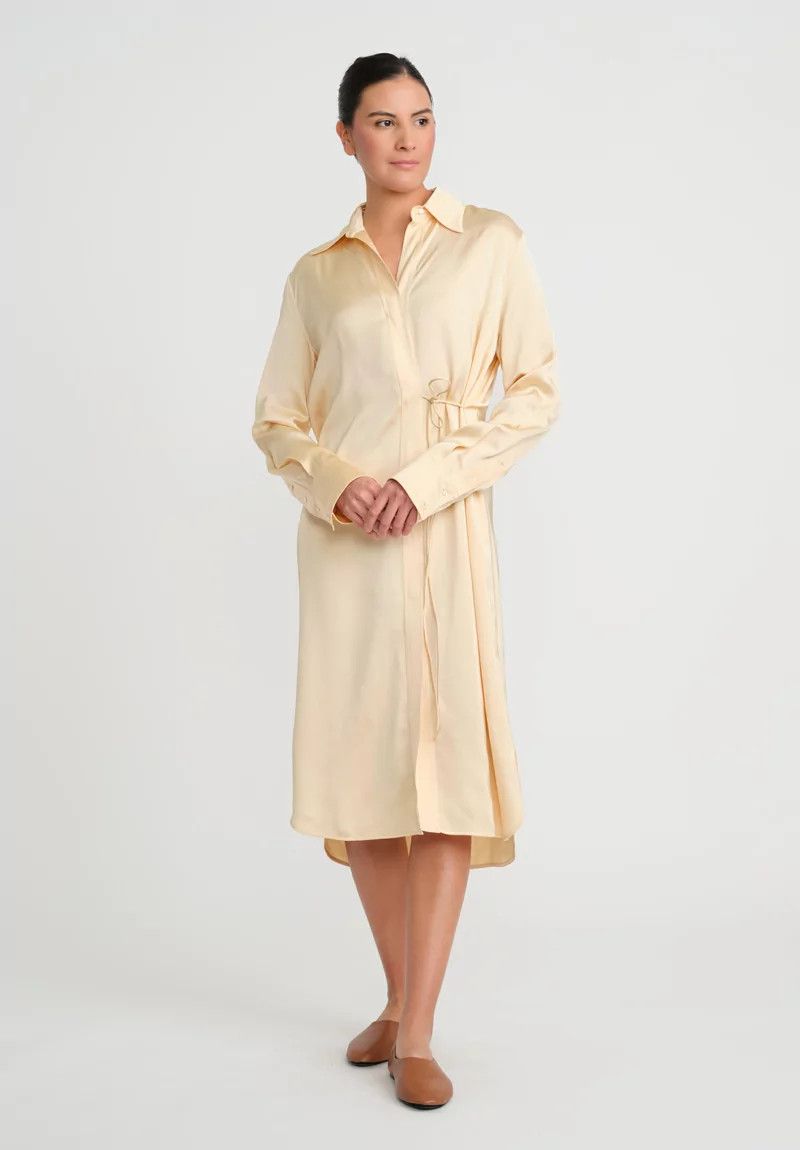 Jil Sander o1mt1gz1125 Fluid Wrap Dress in Light Peach Size XXS / US 00 / IT 34 - 5 Thumbnail