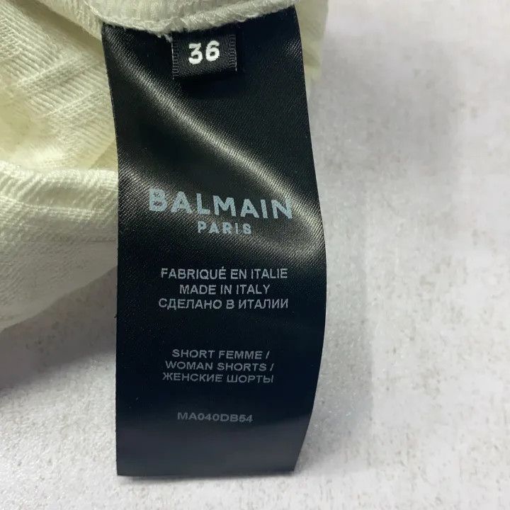 Balmain Balmain SS22 Classic Logo Belted Shorts -2507 Size 35" - 4 Thumbnail