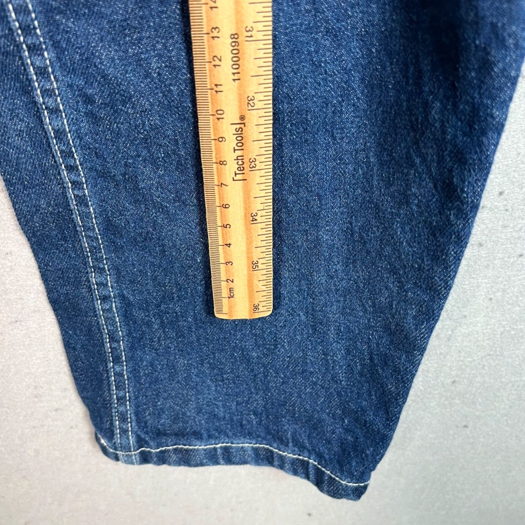 Vintage Gravel & Gold Womens Size 32 High-Waisted Tapered Barrel Leg Denim Jeans Size 24" / US 00 / IT 34 - 7 Thumbnail