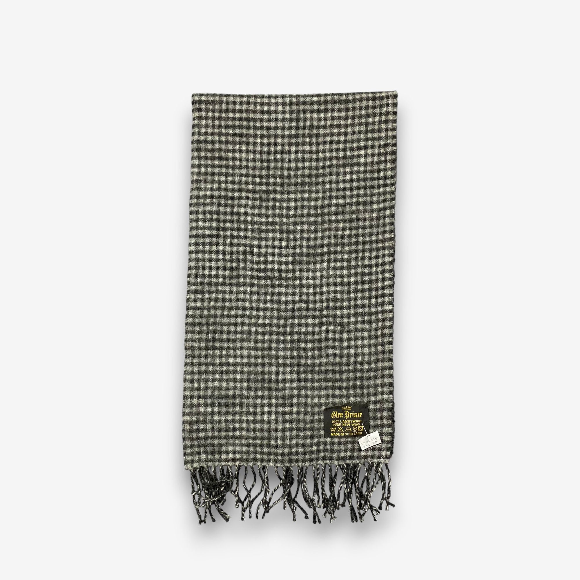 Japanese Brand Vintage Glen Prince Scarf Muffler Wool Plaid Winter Scarves Size ONE SIZE - 4 Thumbnail