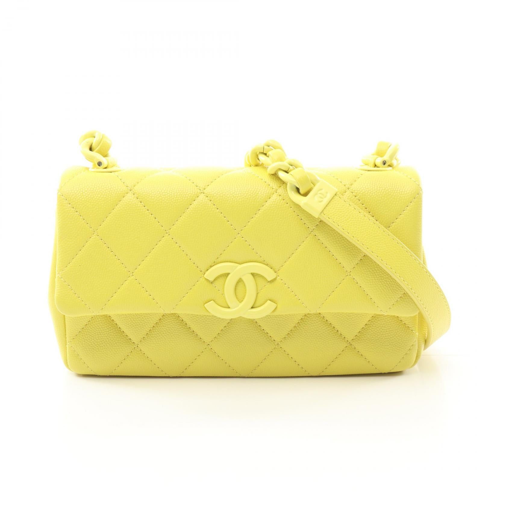 Chanel Chanel Matelasse Shoulder Bag Caviar Skin Yellow Metal Fittings Size ONE SIZE - 1 Thumbnail