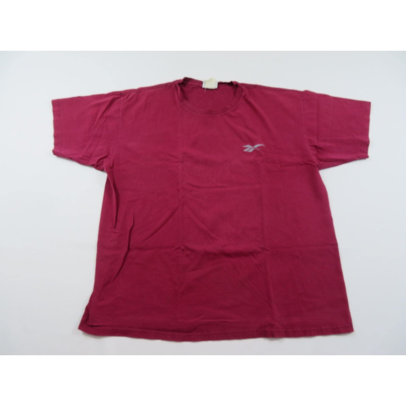 Reebok Reebok T-Shirt, Maroon Gray Embroidered Logo, Sz XL 1990s Size US XL / EU 56 / 4 - 1 Thumbnail