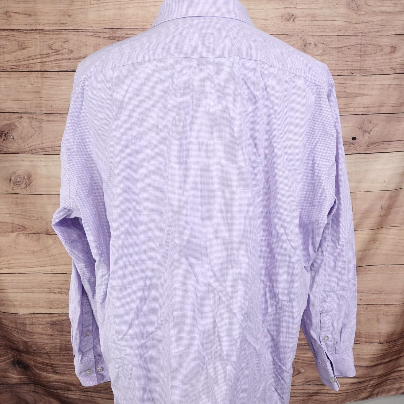 Apt. 9 APT 9 Premier Flex Shirt Mens 2XL Button-Up Long Sleeve Blue Pink Check Regular Fit 98% Cotton 2% Spandex Mens Size US XXL / EU 58 / 5 - 4 Thumbnail